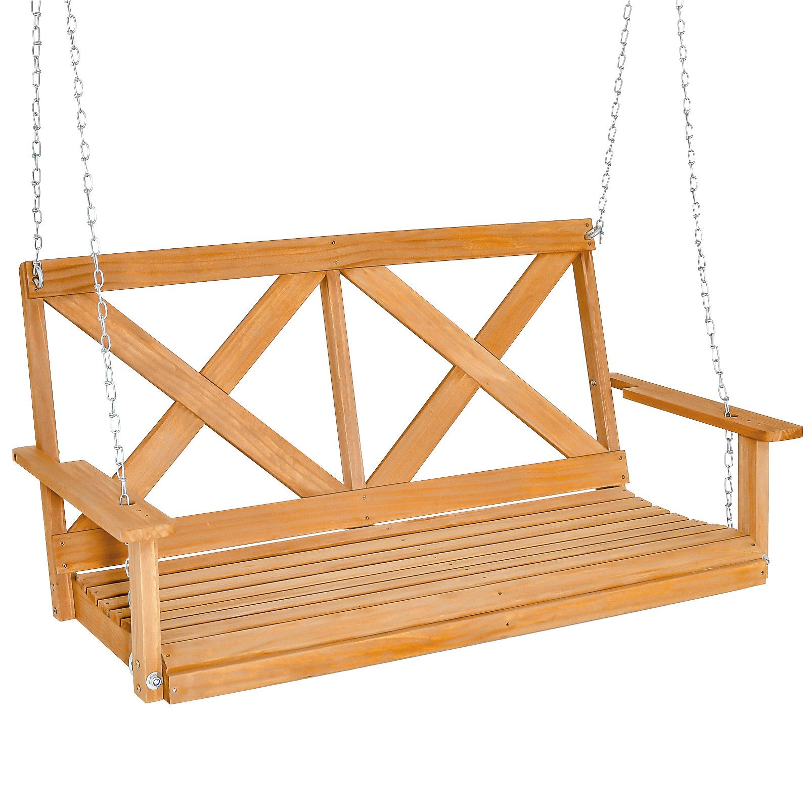 COSTWAY Hollywoodschaukel Hängebank, 2,00-Sitzer, aus Holz, günstig online kaufen