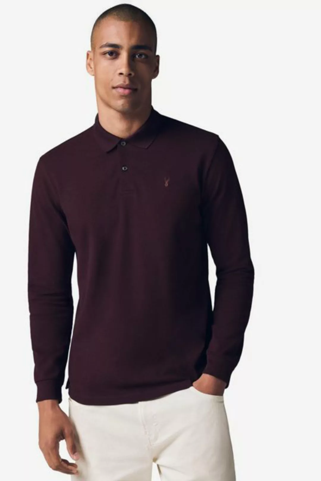 Next Langarm-Poloshirt Langärmeliges Pikee-Poloshirt (1-tlg) günstig online kaufen