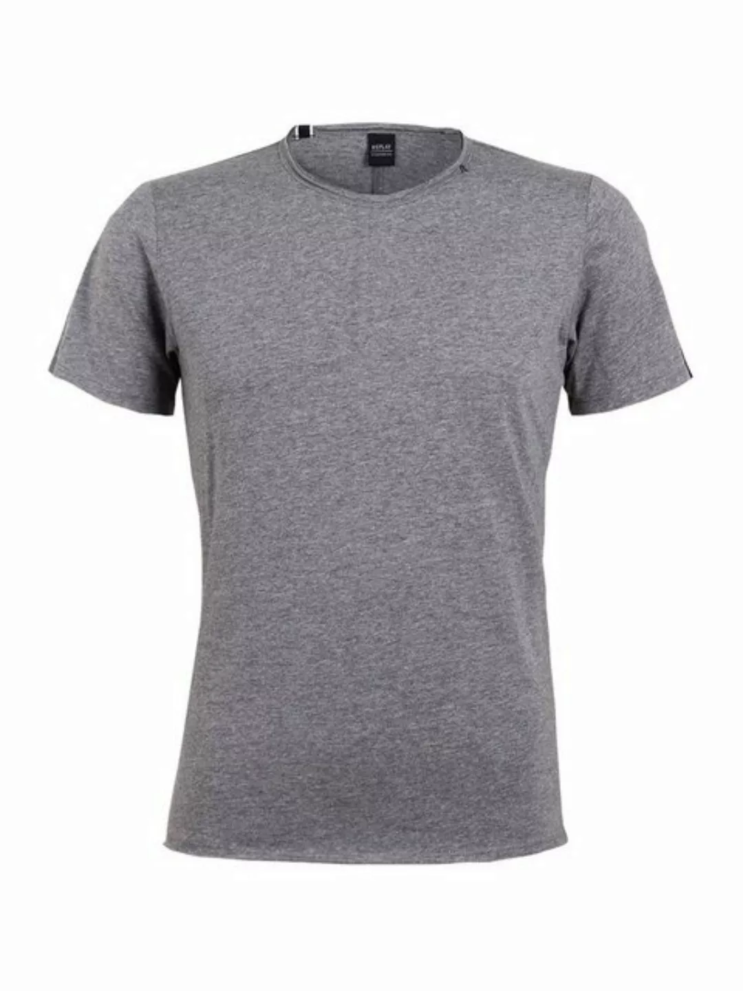 REPLAY Herren T-Shirt - 1/2-Arm, V-Neck, Baumwolle, Jersey, offene Kanten S günstig online kaufen