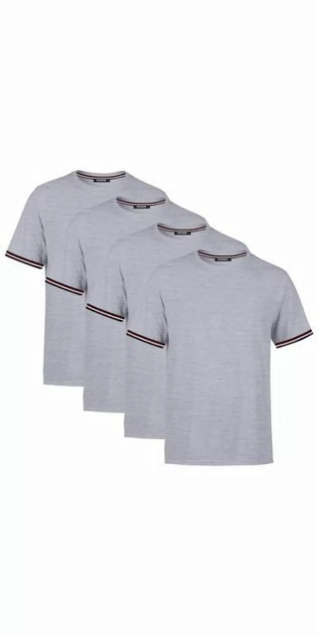 COMEOR T-Shirt Basic Herren Kurzarm Rundhalls (Packung, 4-tlg) mit gestreif günstig online kaufen
