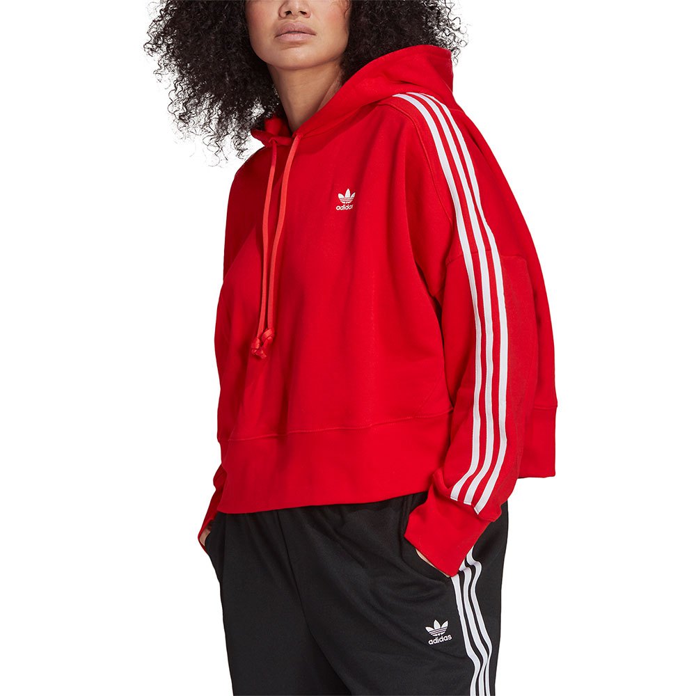 Adidas Originals Cropped Big Kapuzenpullover 4X Red günstig online kaufen