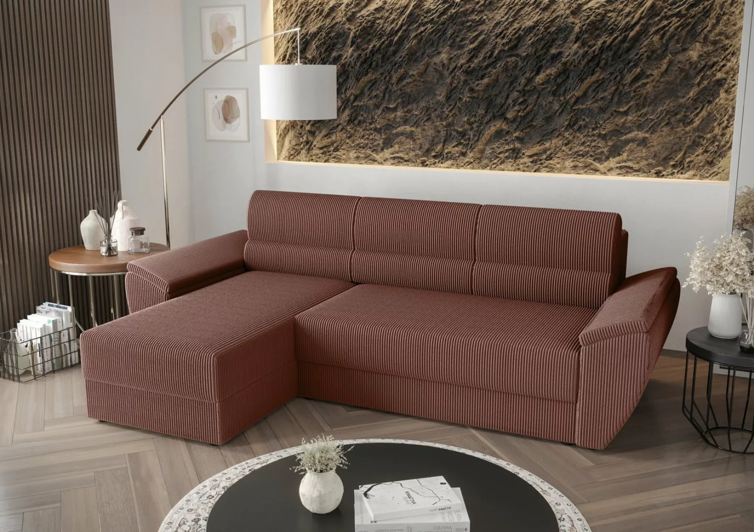 ALTDECOR Ecksofa REB-L2, Couch mit Schlaffunktion, Wohnzimmer - Wohnlandsch günstig online kaufen