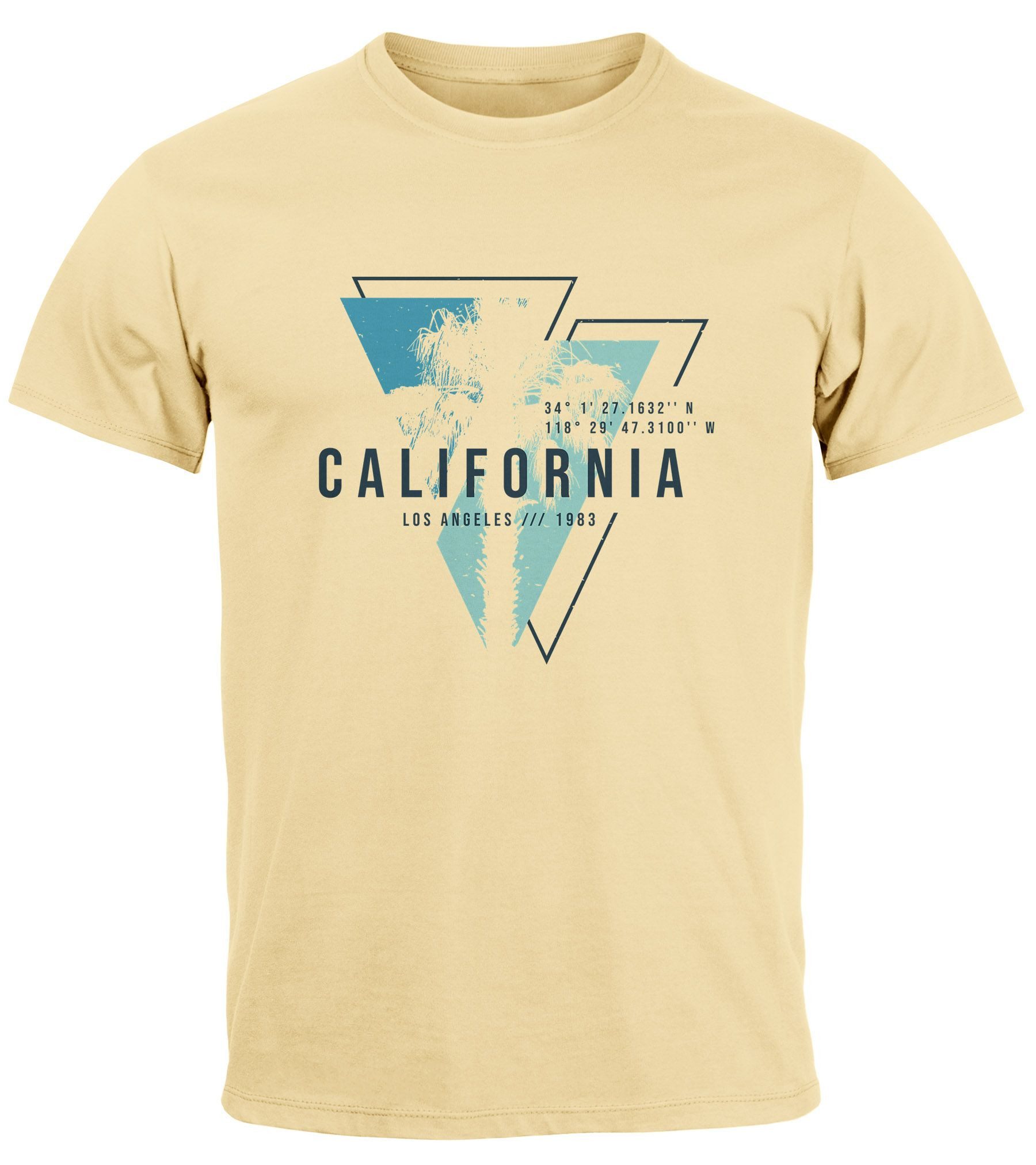 Neverless Print-Shirt Herren T-Shirt California Los günstig online kaufen
