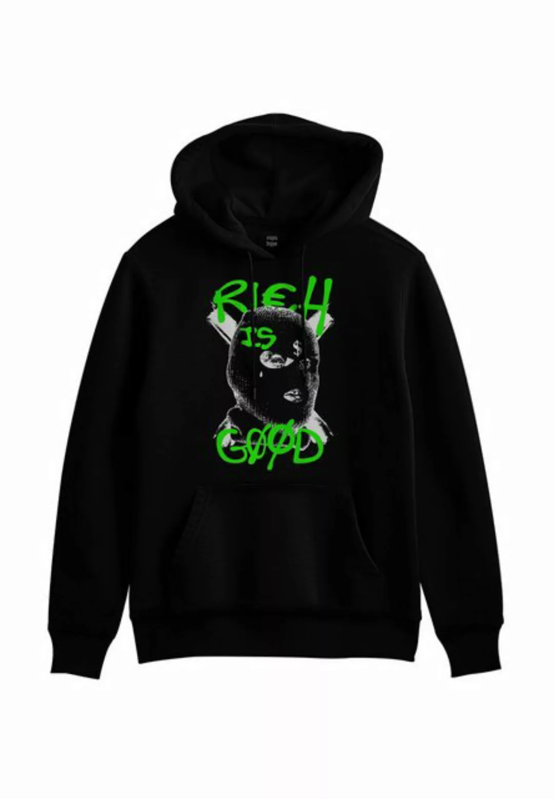 Novux Hoodie RIch is Good Herren Hoodie Farbe Schwarz günstig online kaufen