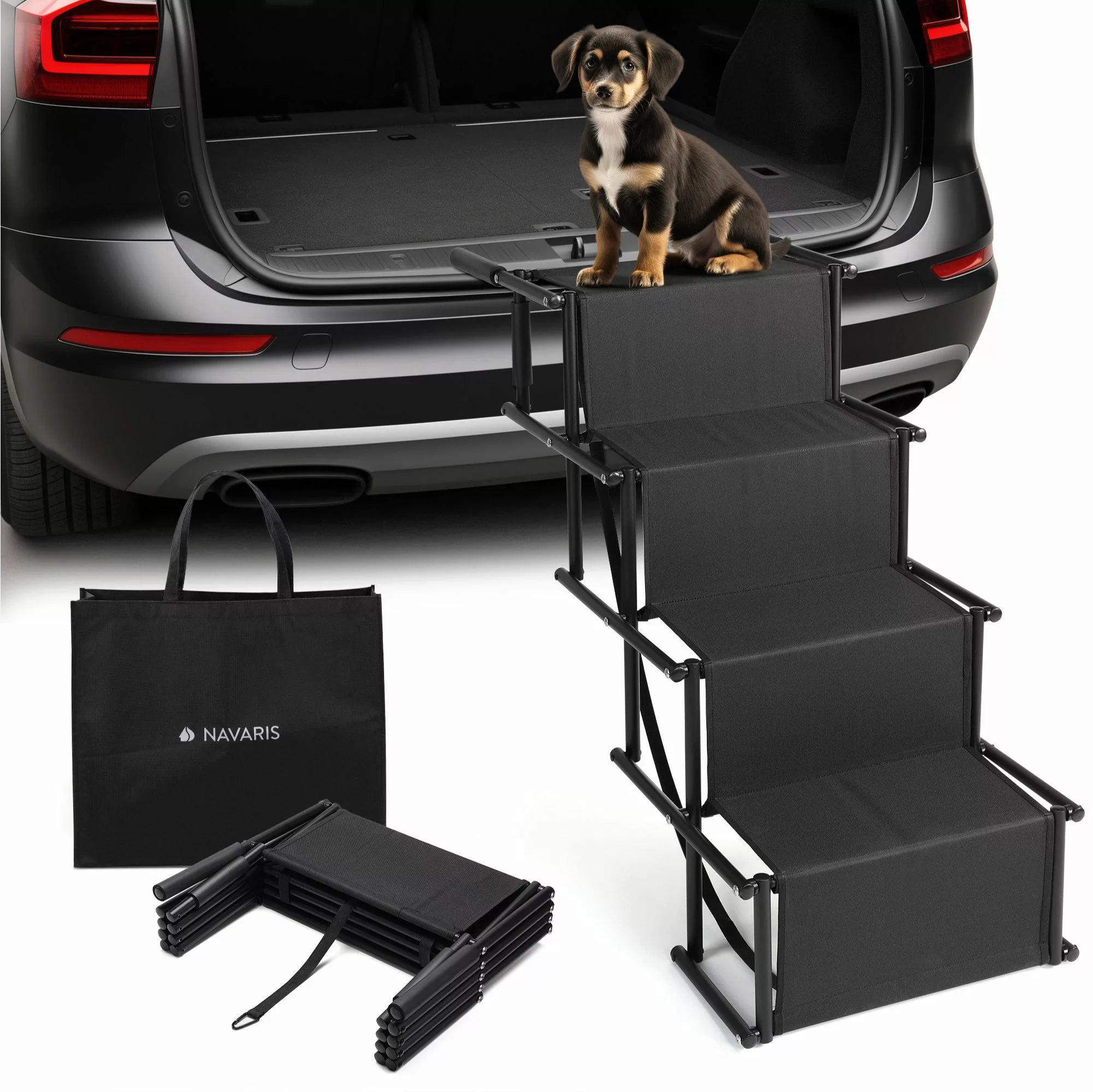 Navaris Hunderampe faltbare Auto-Hundetreppe - 4 günstig online kaufen