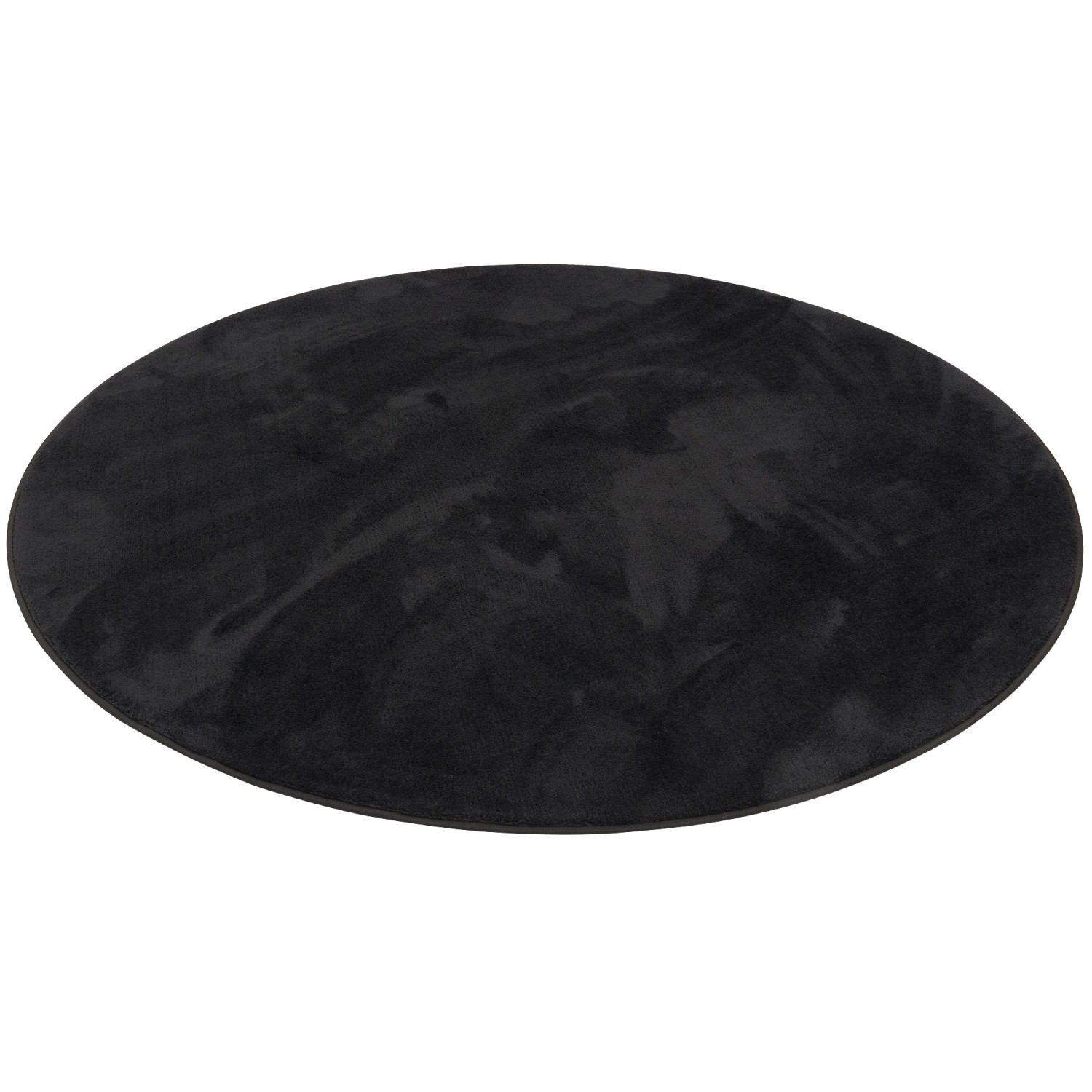 Pergamon Luxus Super Soft Hochflor Teppich Melia Rund Schwarz 120x120cm günstig online kaufen