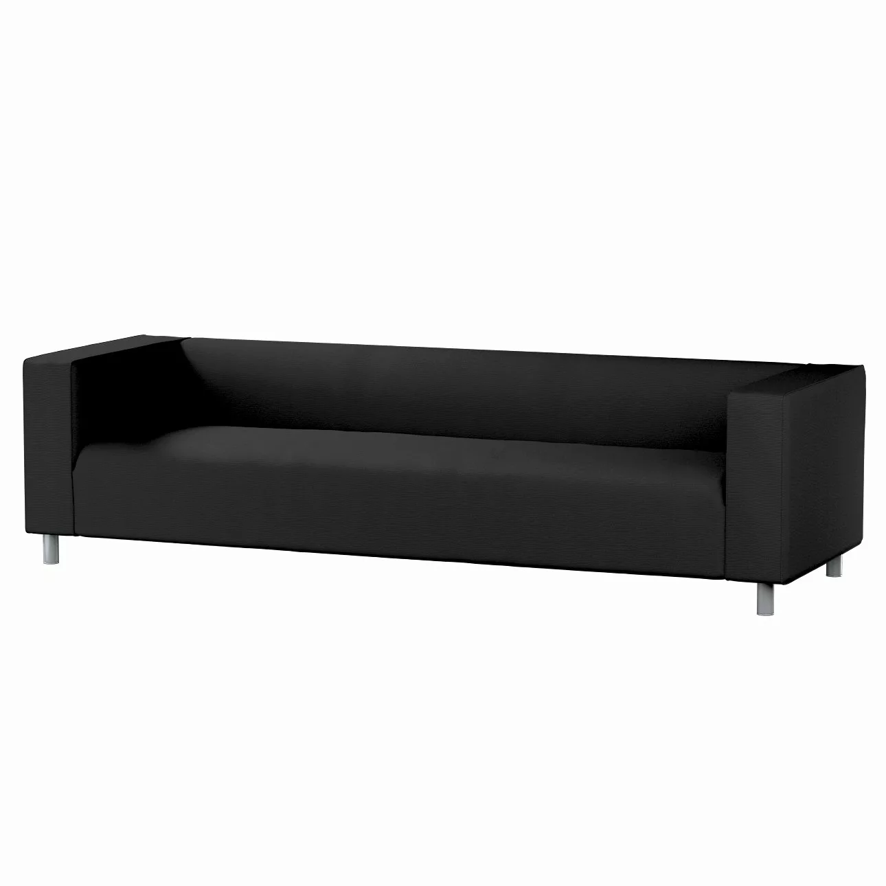 Bezug für Klippan 4-Sitzer Sofa, schwarz, Bezug für Klippan 4-Sitzer, Etna günstig online kaufen