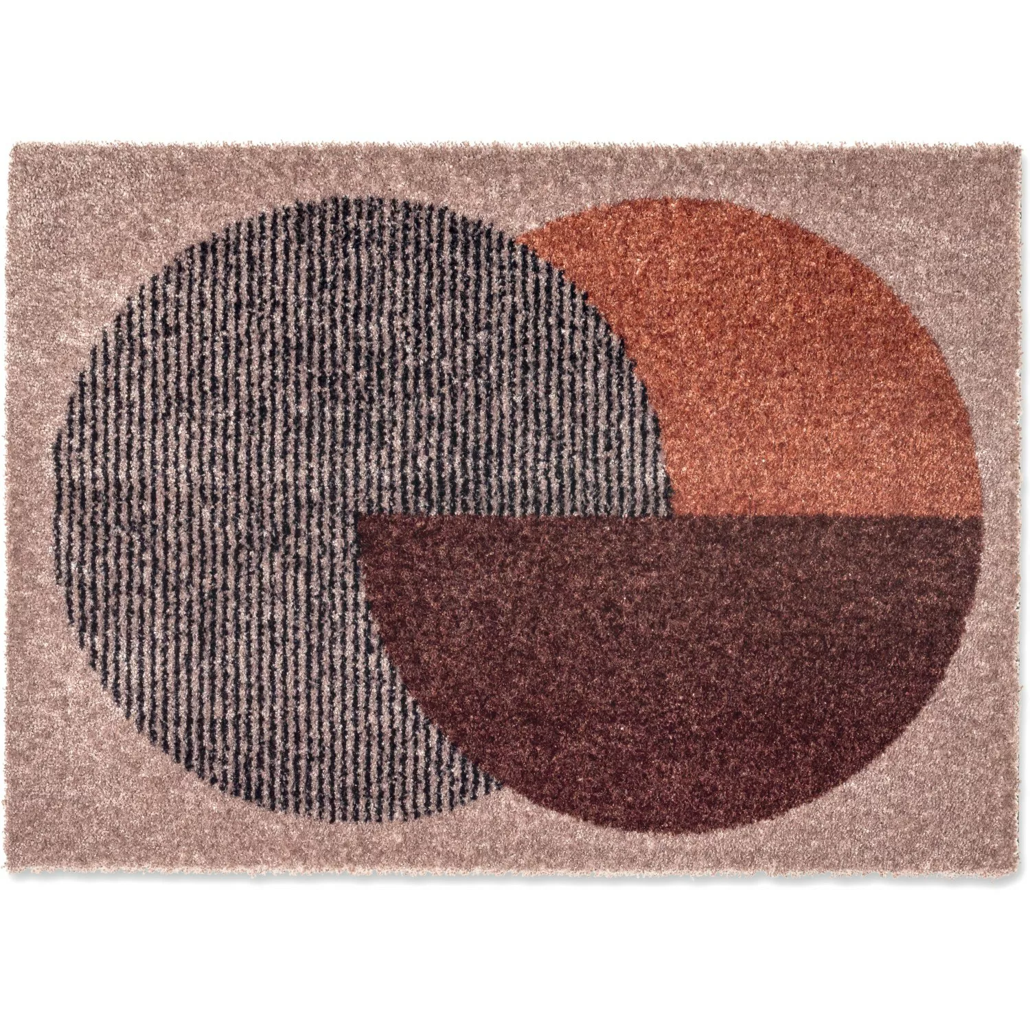 Manhattan Fußmatte Circle beige-terracotta 67x100 cm günstig online kaufen