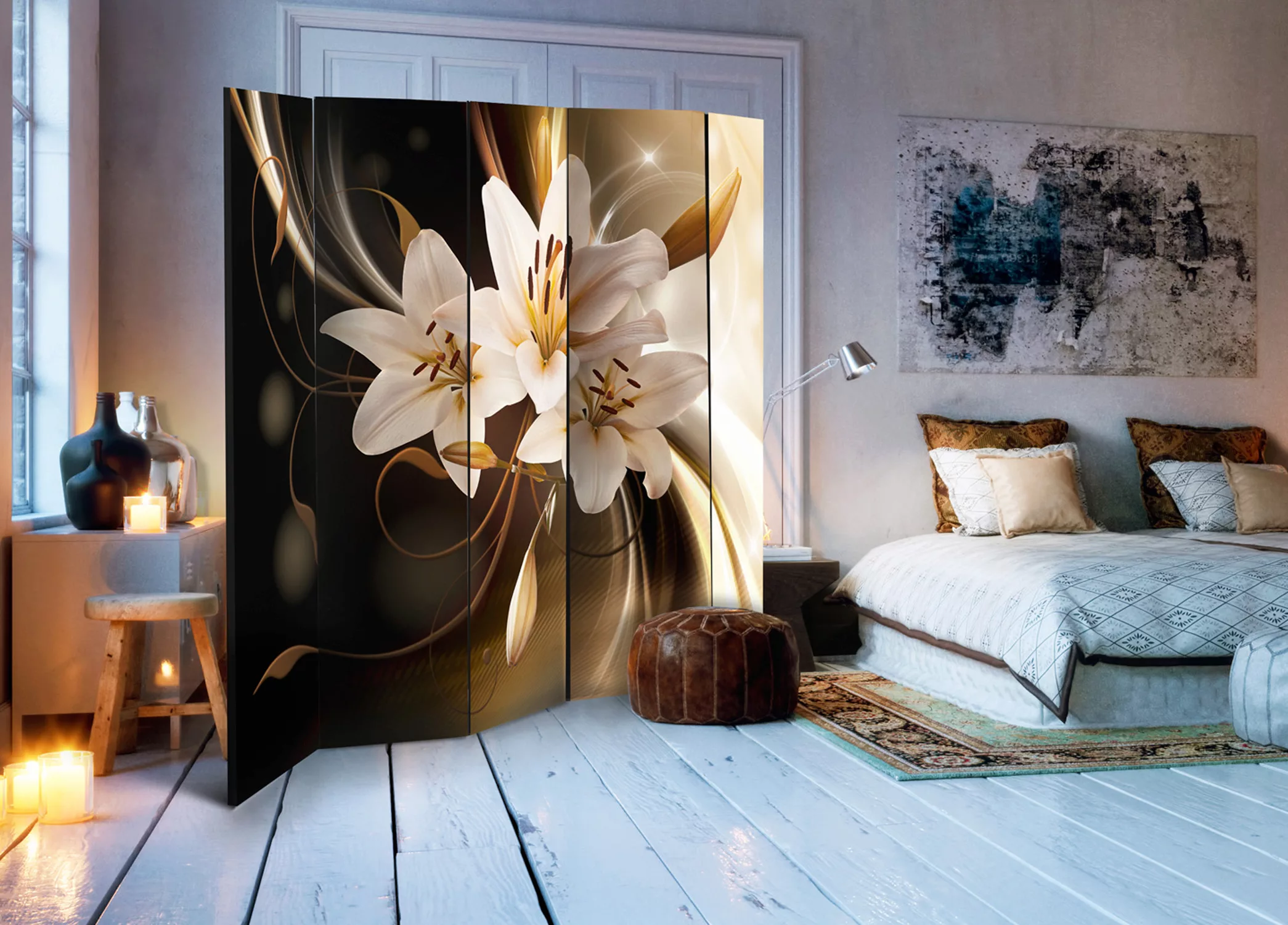 5-teiliges Paravent - Circle Of Light Ii [room Dividers] günstig online kaufen