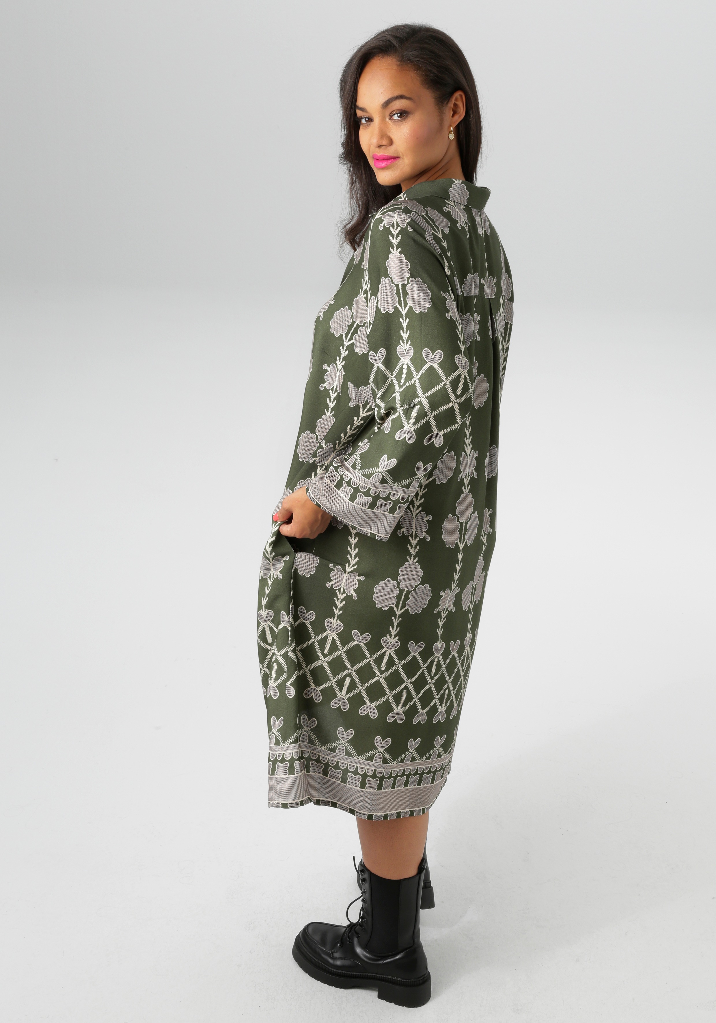 Aniston PLUS Blusenkleid, aus weich fallender Viskose - NEUE KOLLEKTION günstig online kaufen