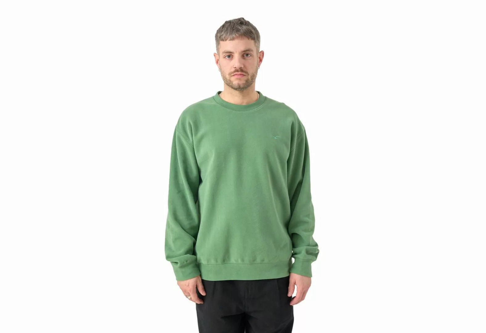 Cleptomanicx Sweater Cozy Crew - comfrey green günstig online kaufen