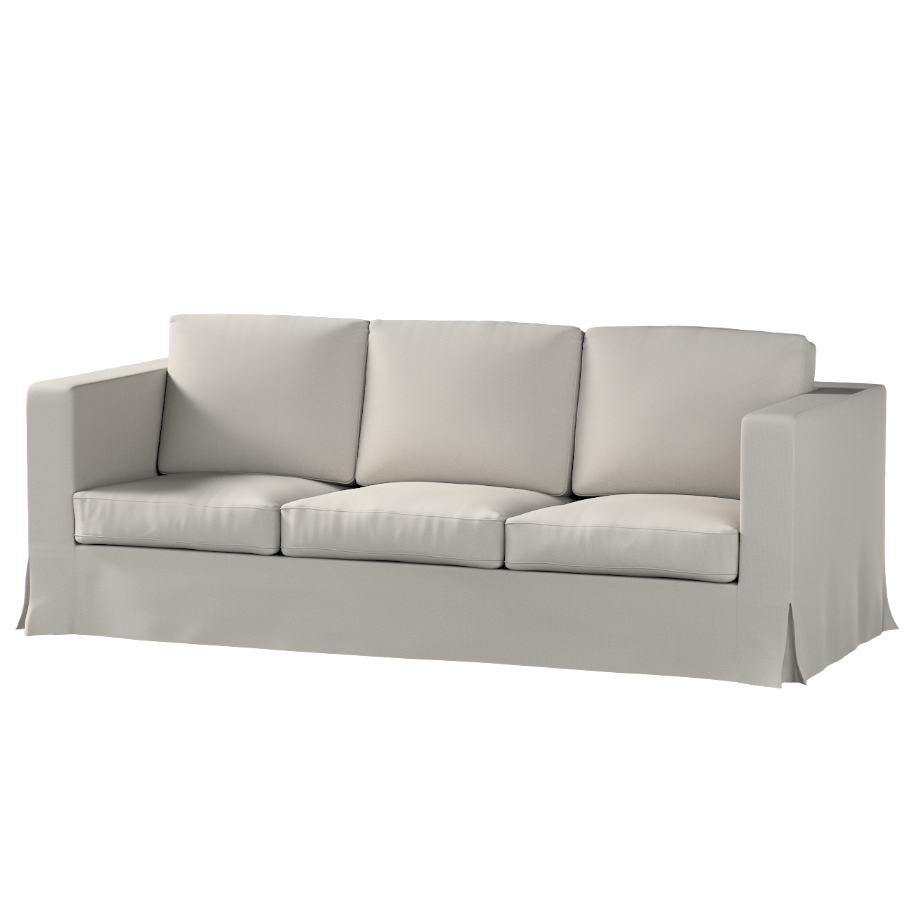 Bezug für Karlanda 3-Sitzer Sofa nicht ausklappbar, lang, grau, Bezug für S günstig online kaufen