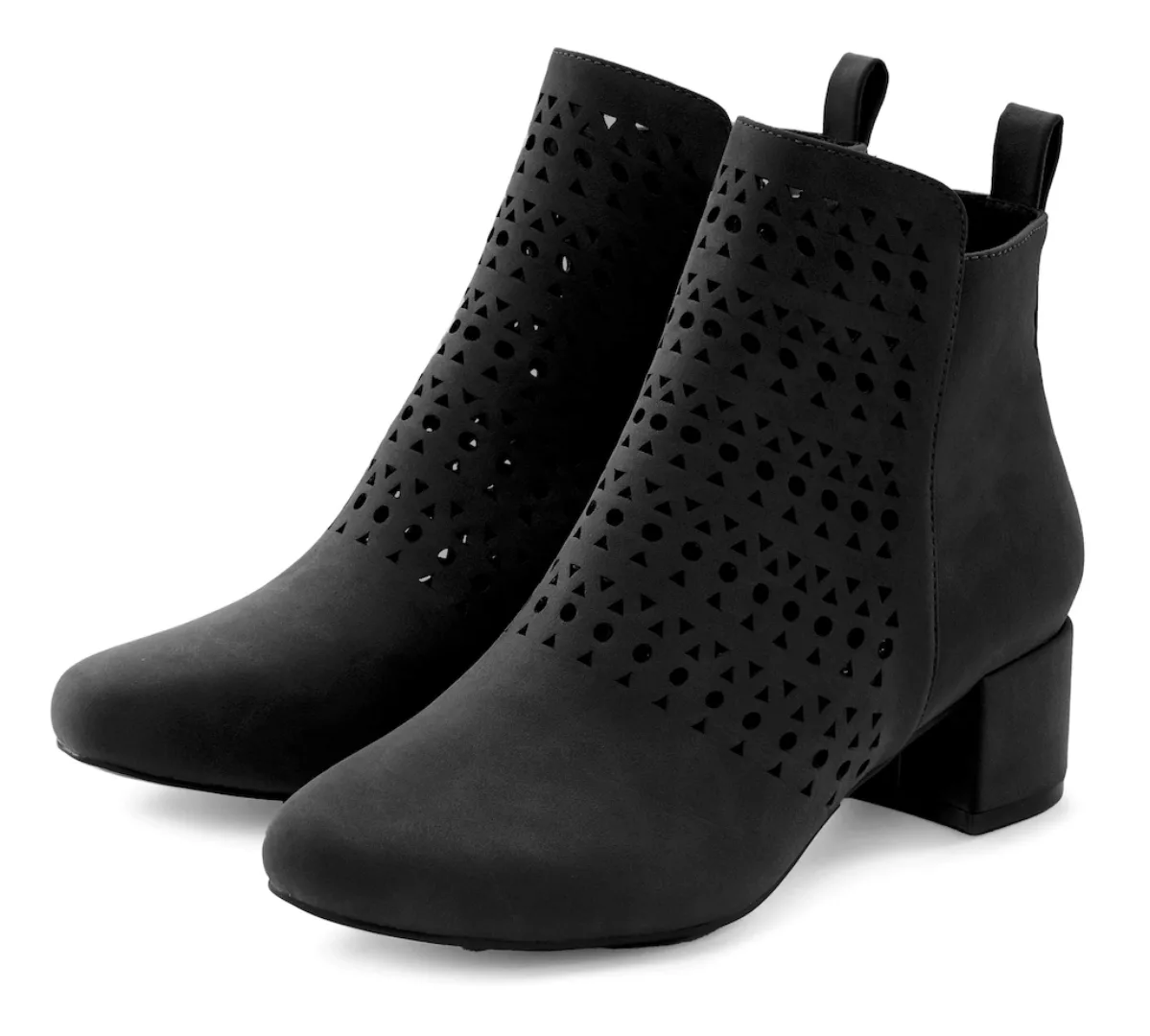 LASCANA Stiefelette, Stiefel, Boots mit kleinen Cut-Outs VEGAN günstig online kaufen