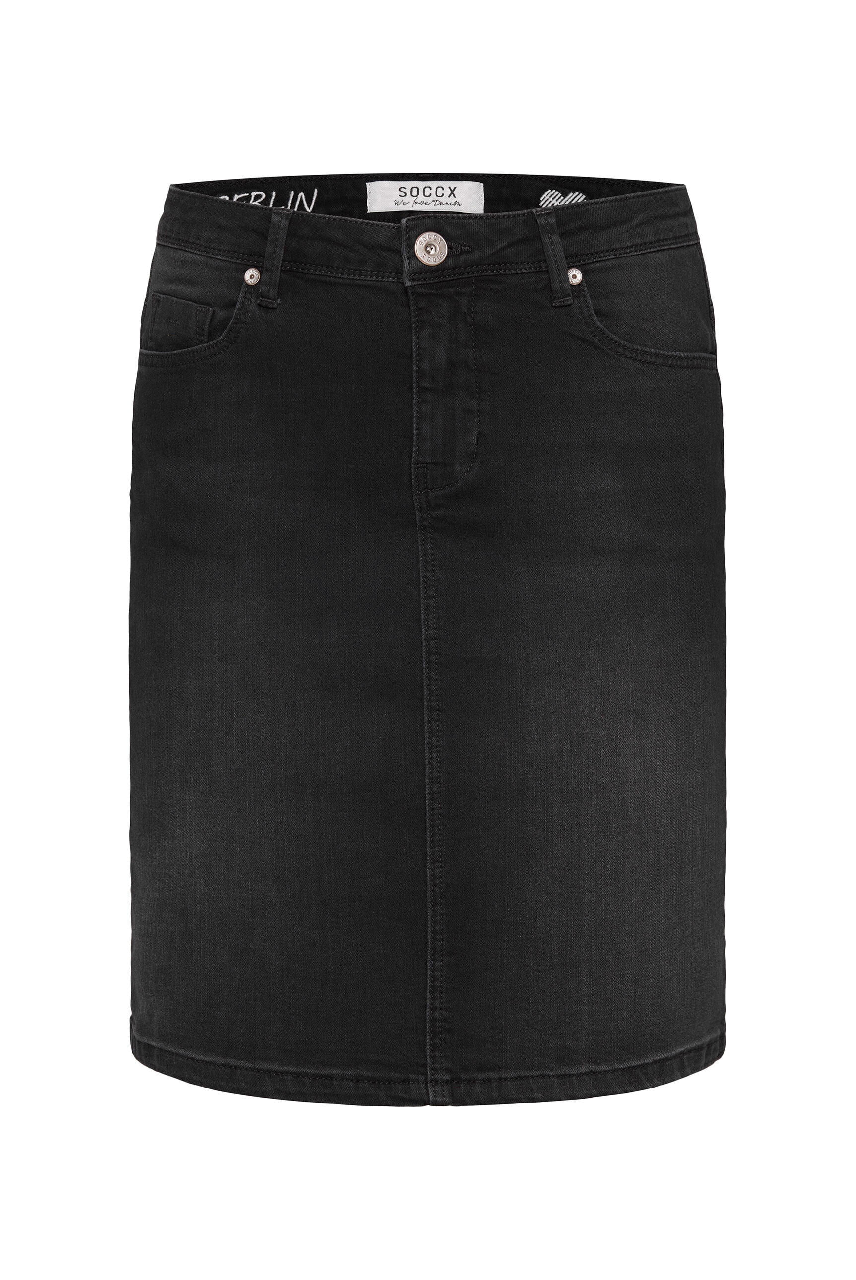 SOCCX Jeansrock, mit Gehschlitz günstig online kaufen
