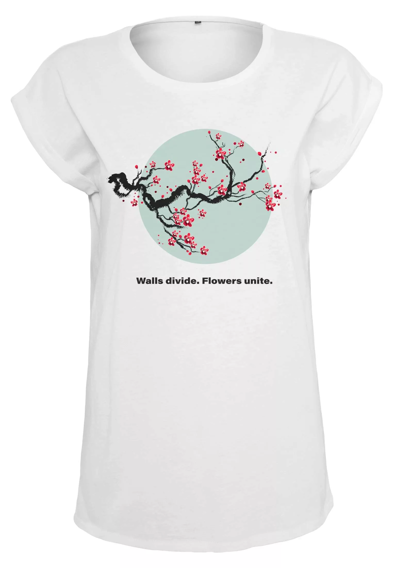 MisterTee Kurzarmshirt "Damen Ladies Flowers Unite Tee", (1 tlg.) günstig online kaufen