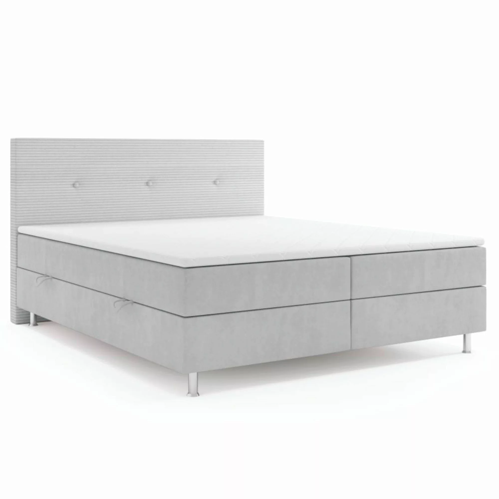 M-Punkt24 Boxspringbett RIO (Grau, Liegefläche 180 günstig online kaufen