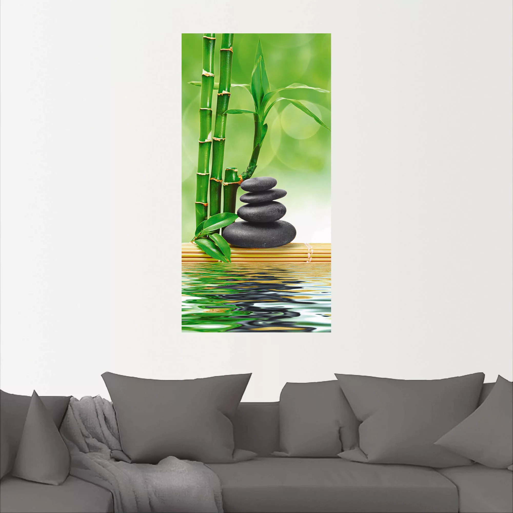 Artland Wandbild "Spa Konzept Zen Basaltsteine", Zen, (1 St.), als Leinwand günstig online kaufen