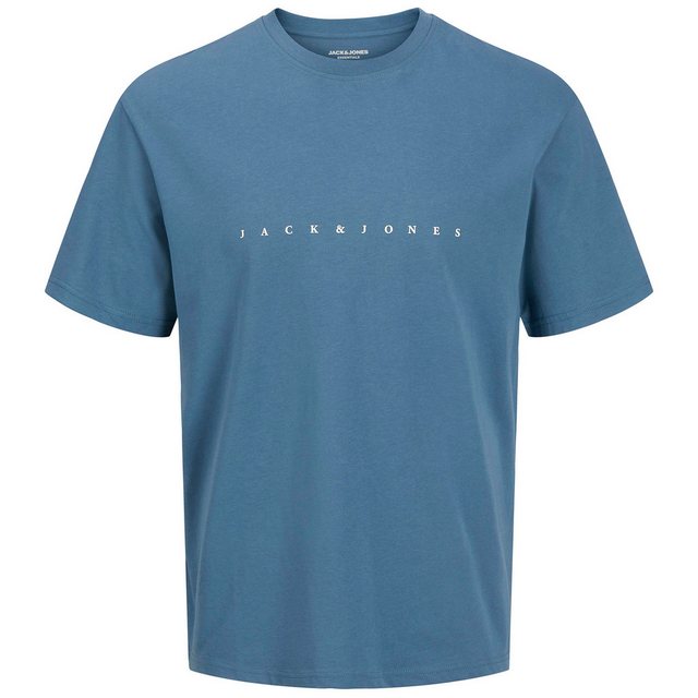 Jack & Jones Rundhalsshirt Große Größen Herren T-Shirt JJESTAR rauchblau Ja günstig online kaufen