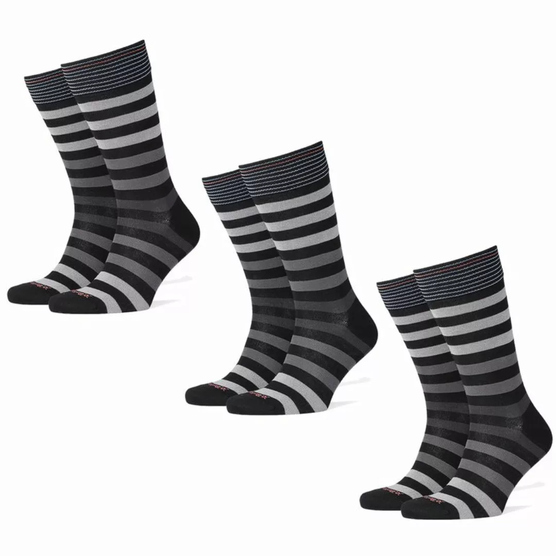 Burlington Blackpool Herren Socken, 40-46, Schwarz, Streifen, Baumwolle, 21 günstig online kaufen