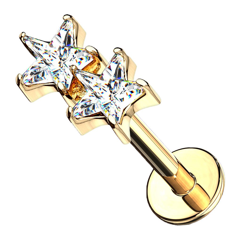 Taffstyle Piercing-Set Tragus Labret Kristall Doppel günstig online kaufen