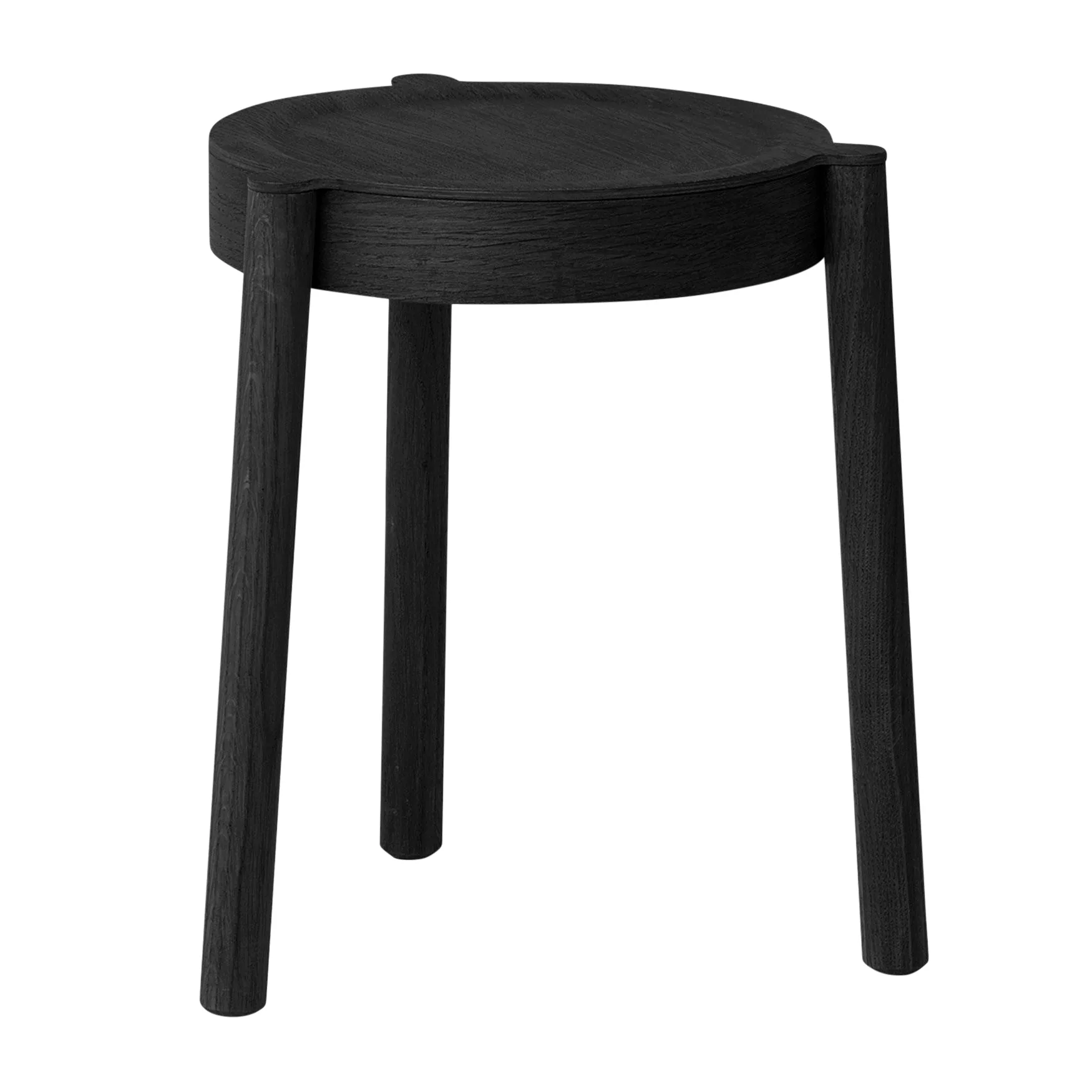 Northern - Pal Hocker - schwarz/lackiert/H x Ø 46x37cm/Sitzfläche Laminiert günstig online kaufen