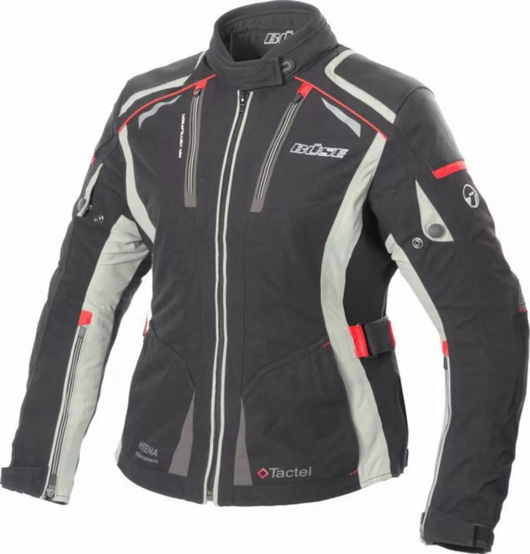 Büse Motorradjacke Linda Textiljacke Damen schwarz / rot Textiljacke Frauen günstig online kaufen