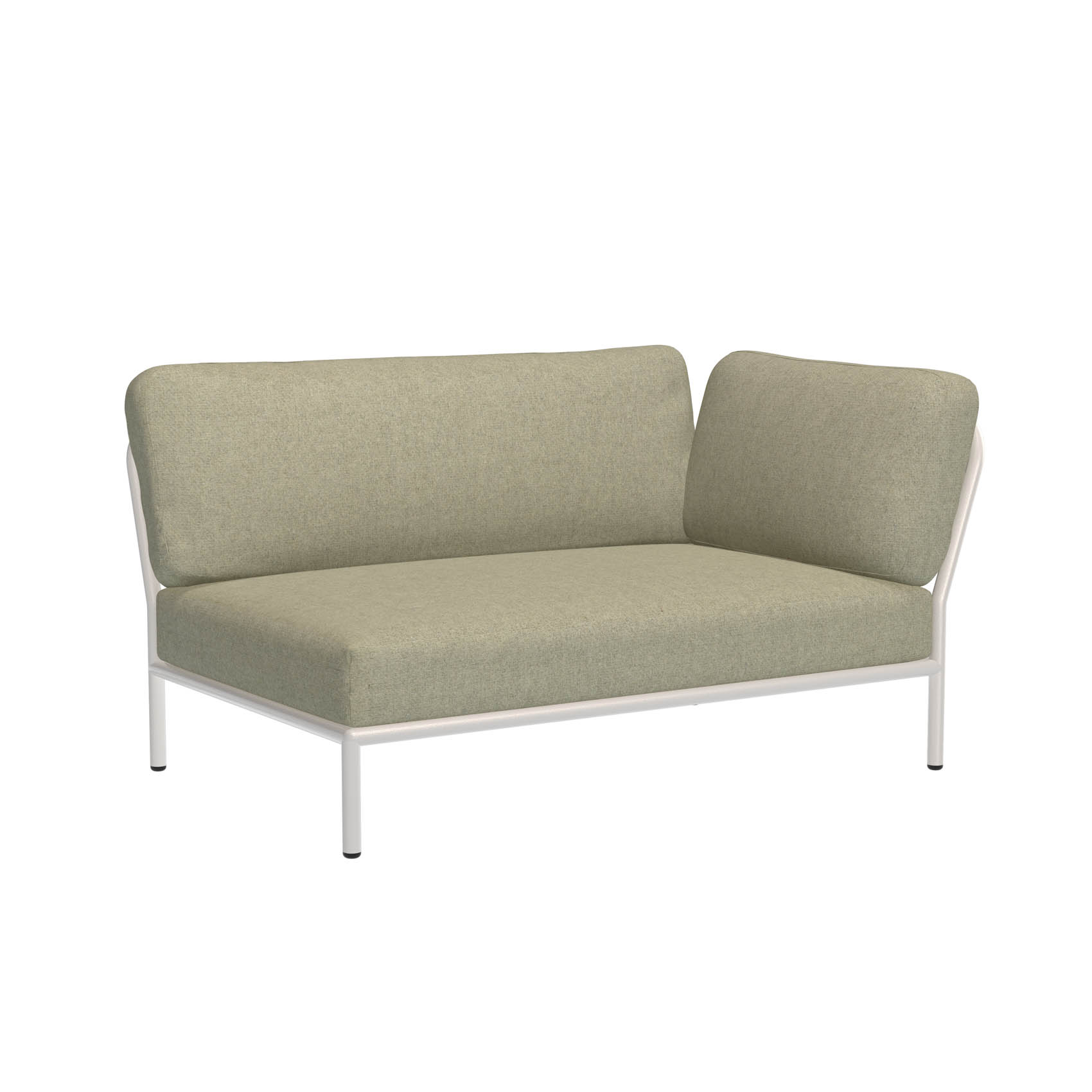 LEVEL Outdoor Sofa Lounge-Modul 2 Moosgrün Weiß Rechts günstig online kaufen