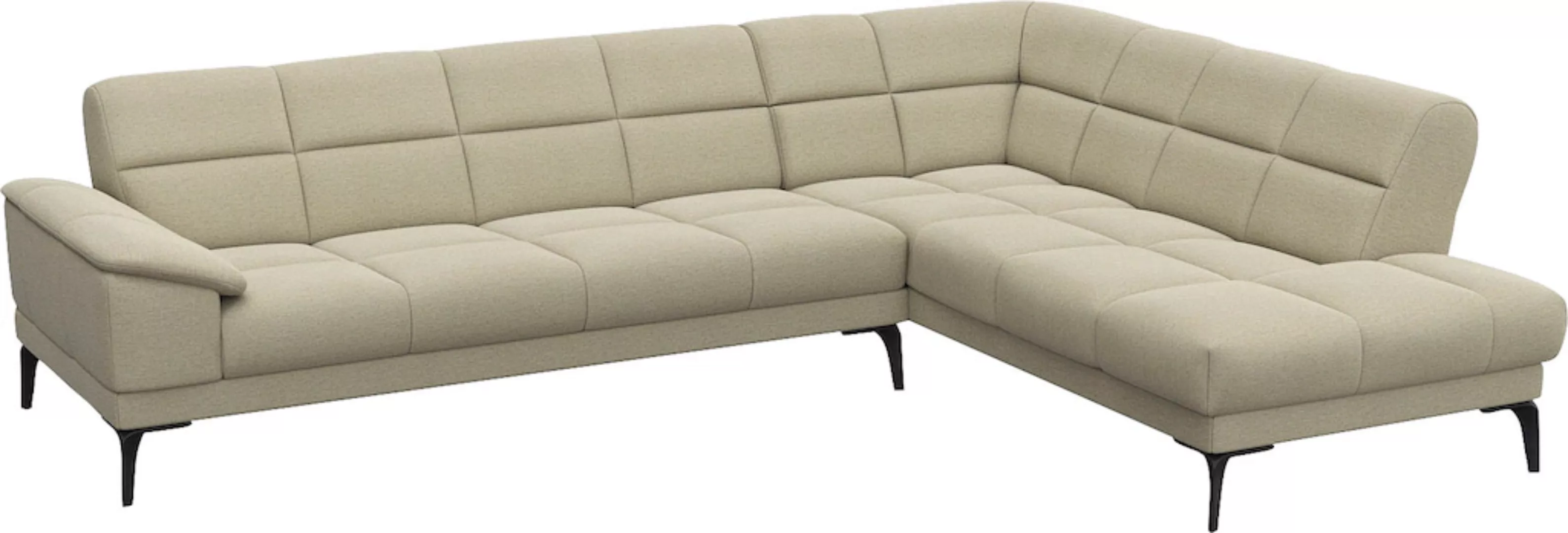 FLEXLUX Ecksofa »Viale L-Form, mit attraktiver und aktueller Rückensteppung günstig online kaufen