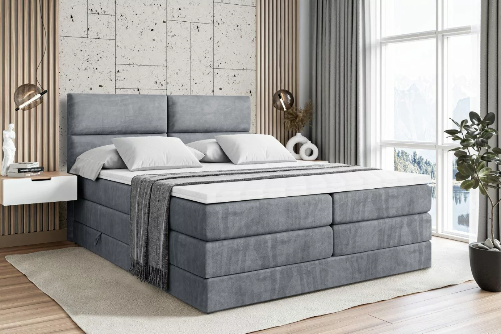 ALTDECOR Boxspringbett BOXI3 KING (Multipocket-Matratze H4, günstig online kaufen