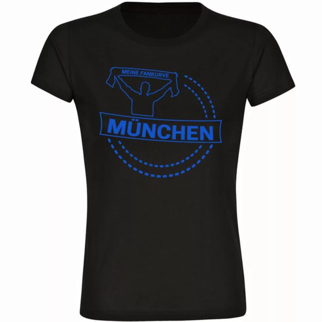 multifanshop T-Shirt Damen München blau - Meine Fankurve - Frauen günstig online kaufen