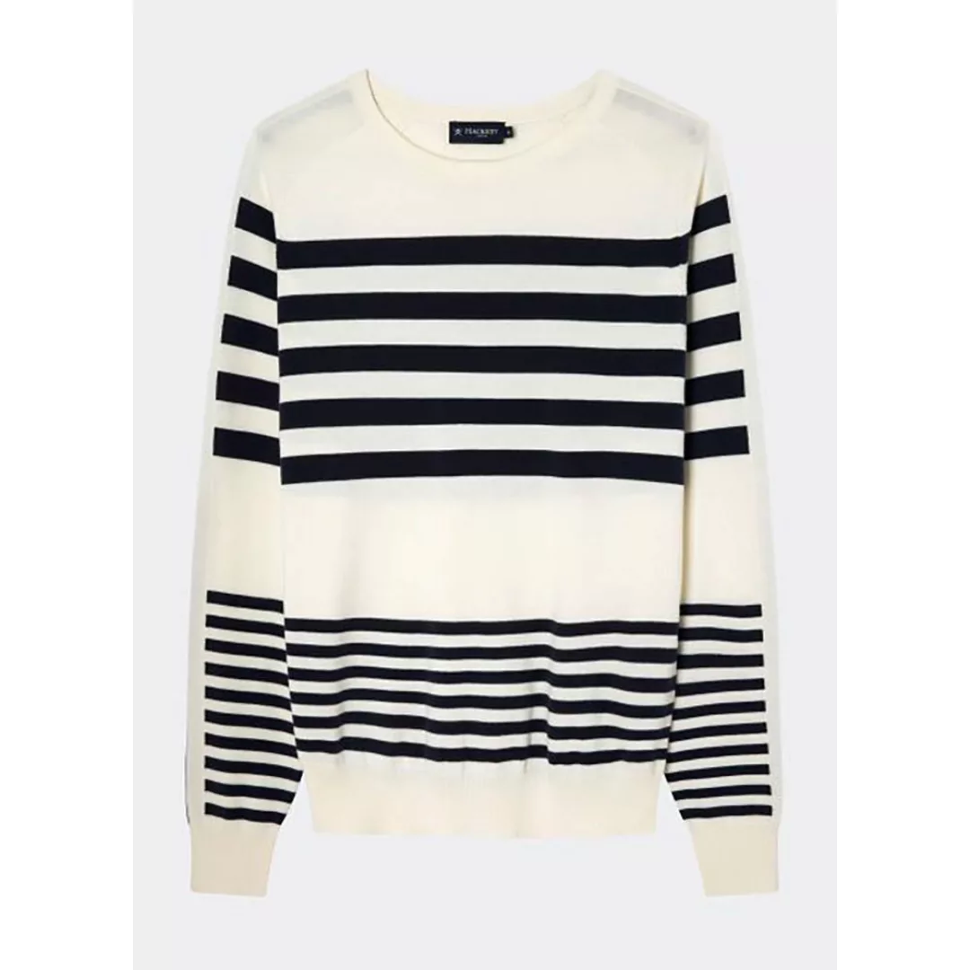 Hackett Breton Multi Stripe Pullover M Navy / Ecru günstig online kaufen