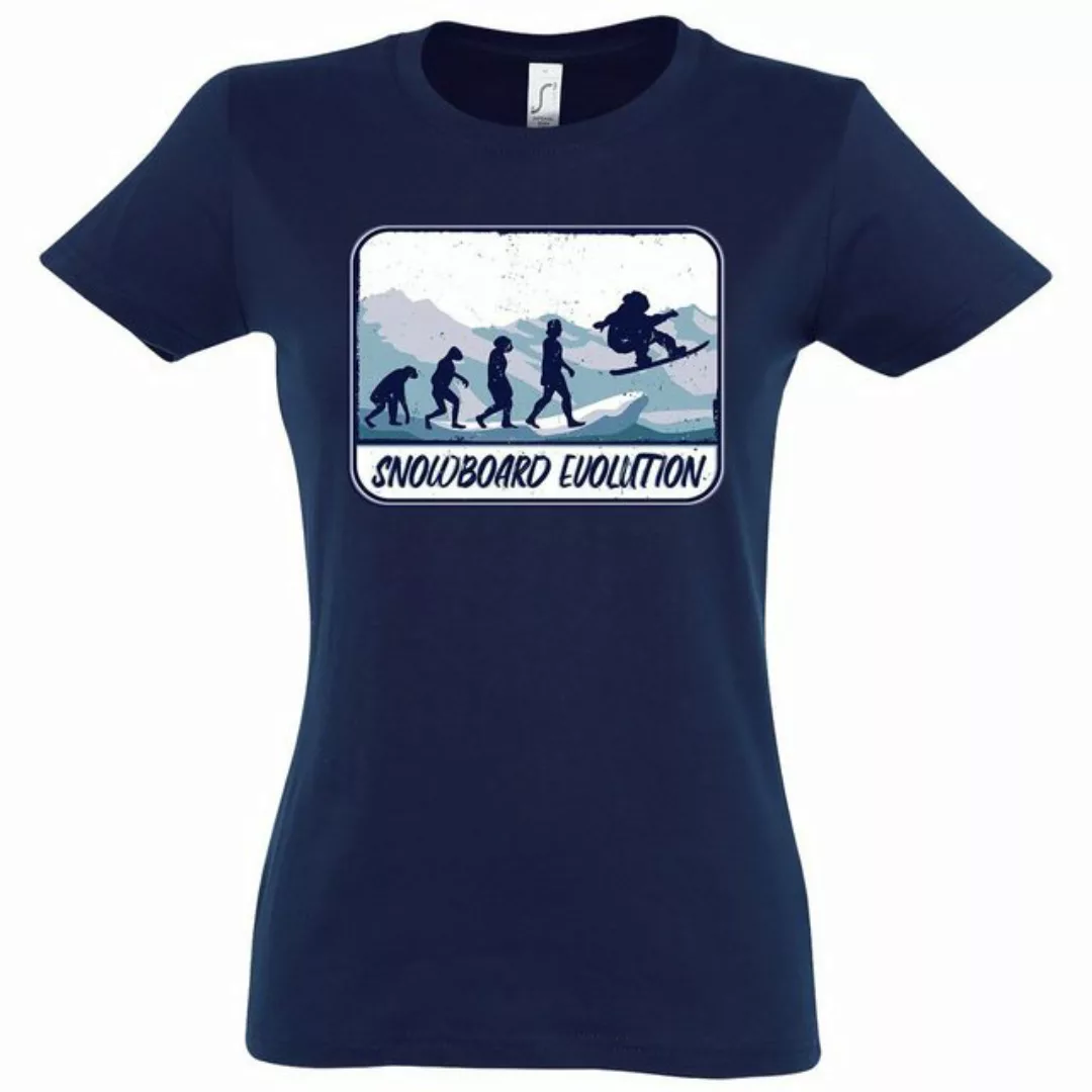 Youth Designz T-Shirt Snowboard Evolution Damen T-Shirt mit trendigem Front günstig online kaufen