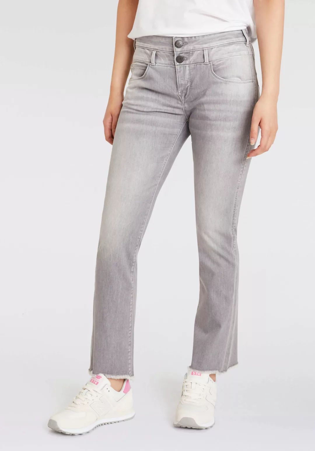 Herrlicher Bootcut-Jeans "Baby Cropped Recycled Denim Grey" günstig online kaufen