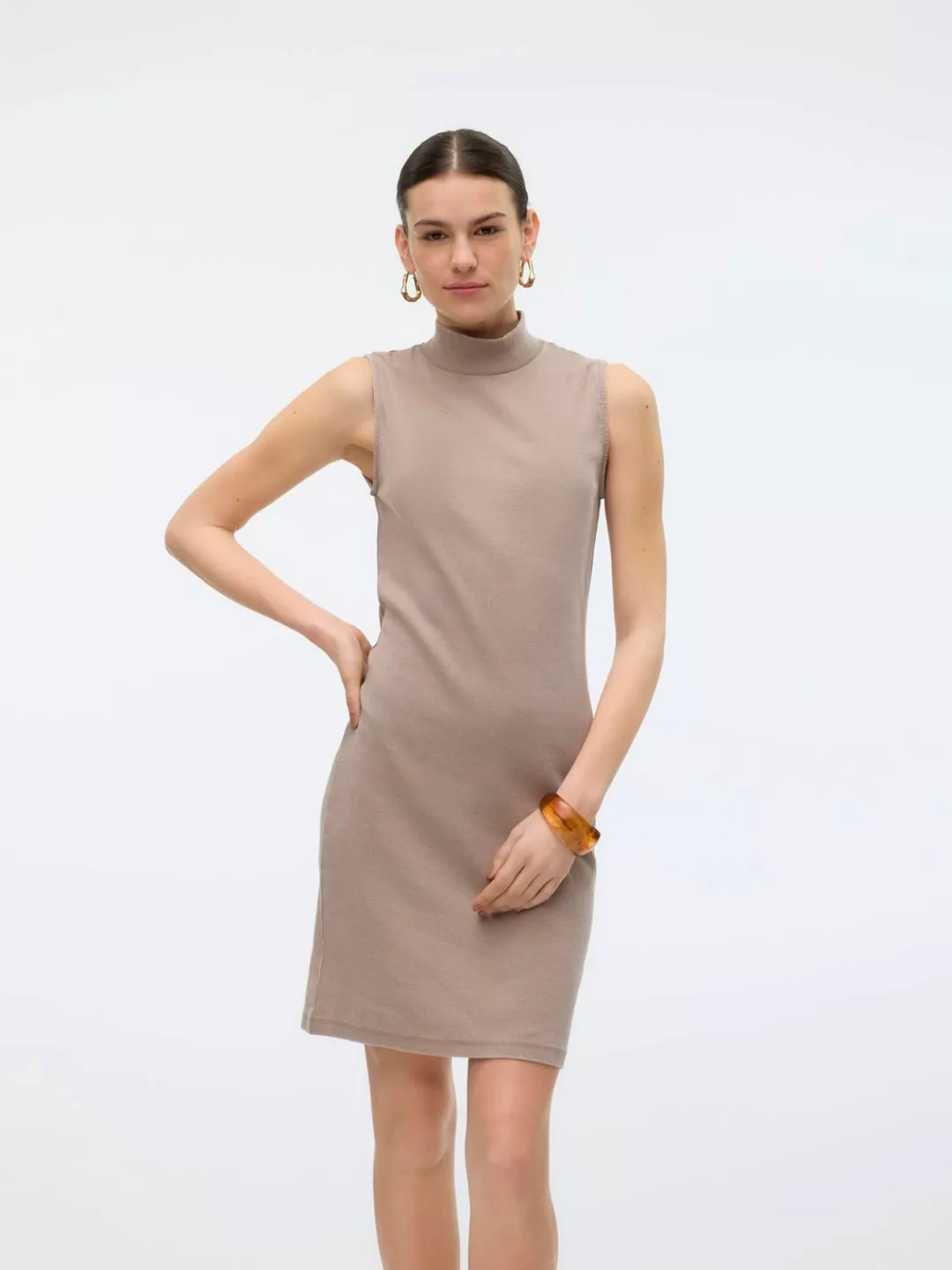 Vero Moda Jerseykleid VMJANE SL WASHED HIGHNECK DRESS JRS NOOS günstig online kaufen