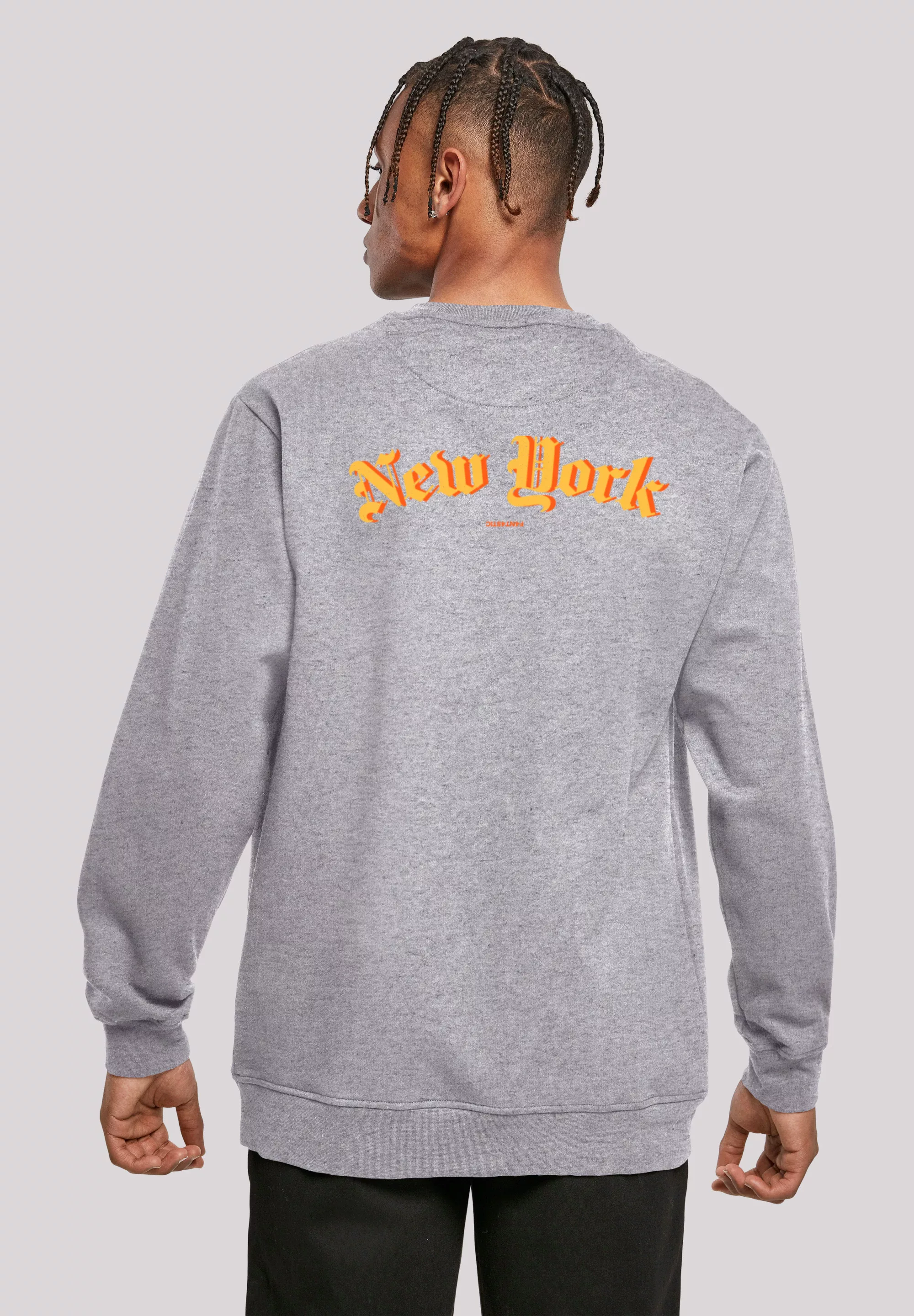 F4NT4STIC Kapuzenpullover "New York Orange CREW", Print günstig online kaufen