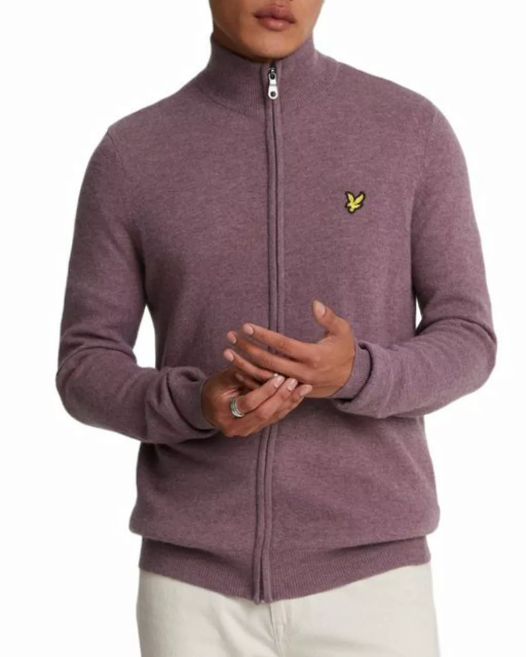 Lyle & Scott Cardigan Herren Aus Lambswool, Stehkragen, Weich & Angenehm günstig online kaufen