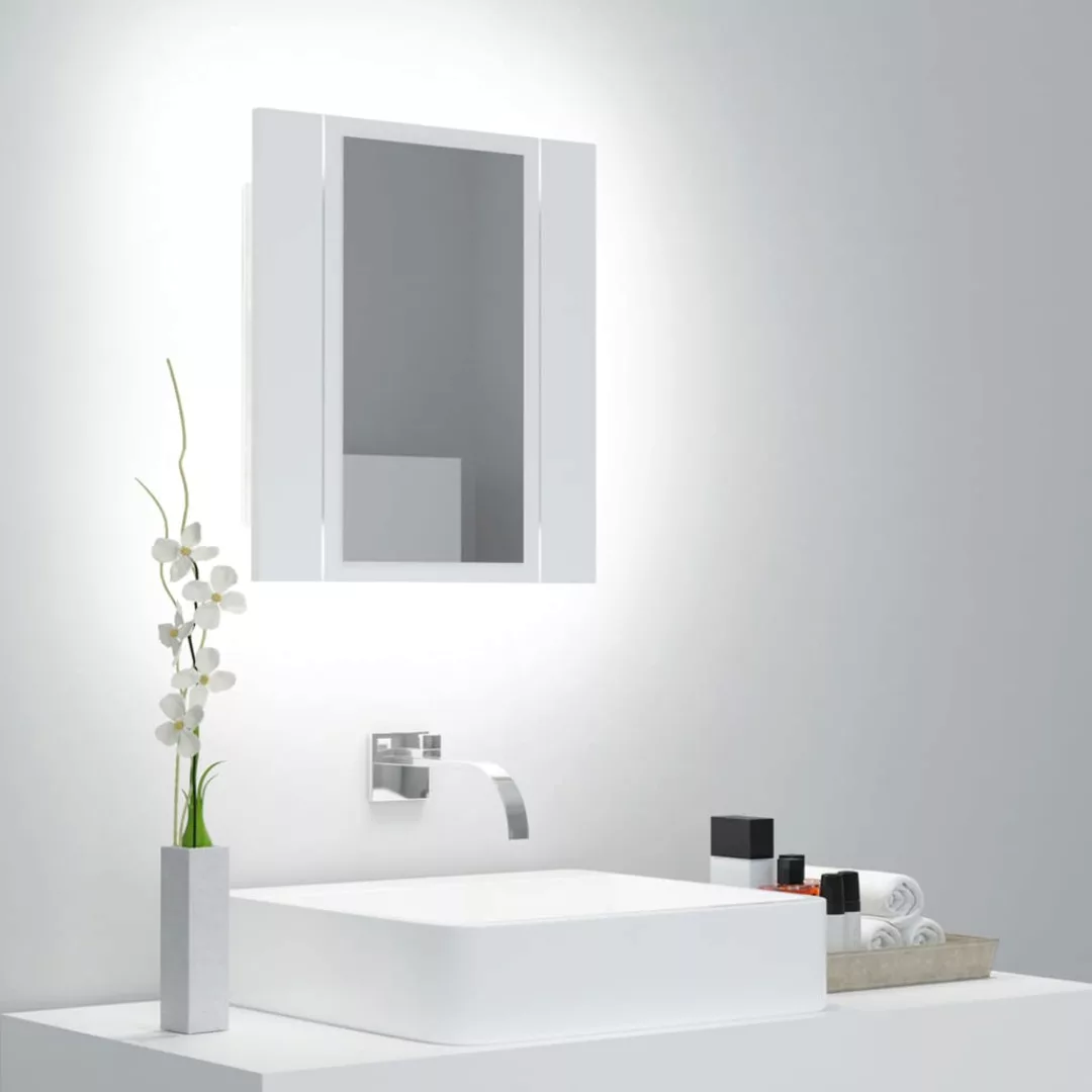 Led-bad-spiegelschrank Weiß 40x12x45 Cm günstig online kaufen