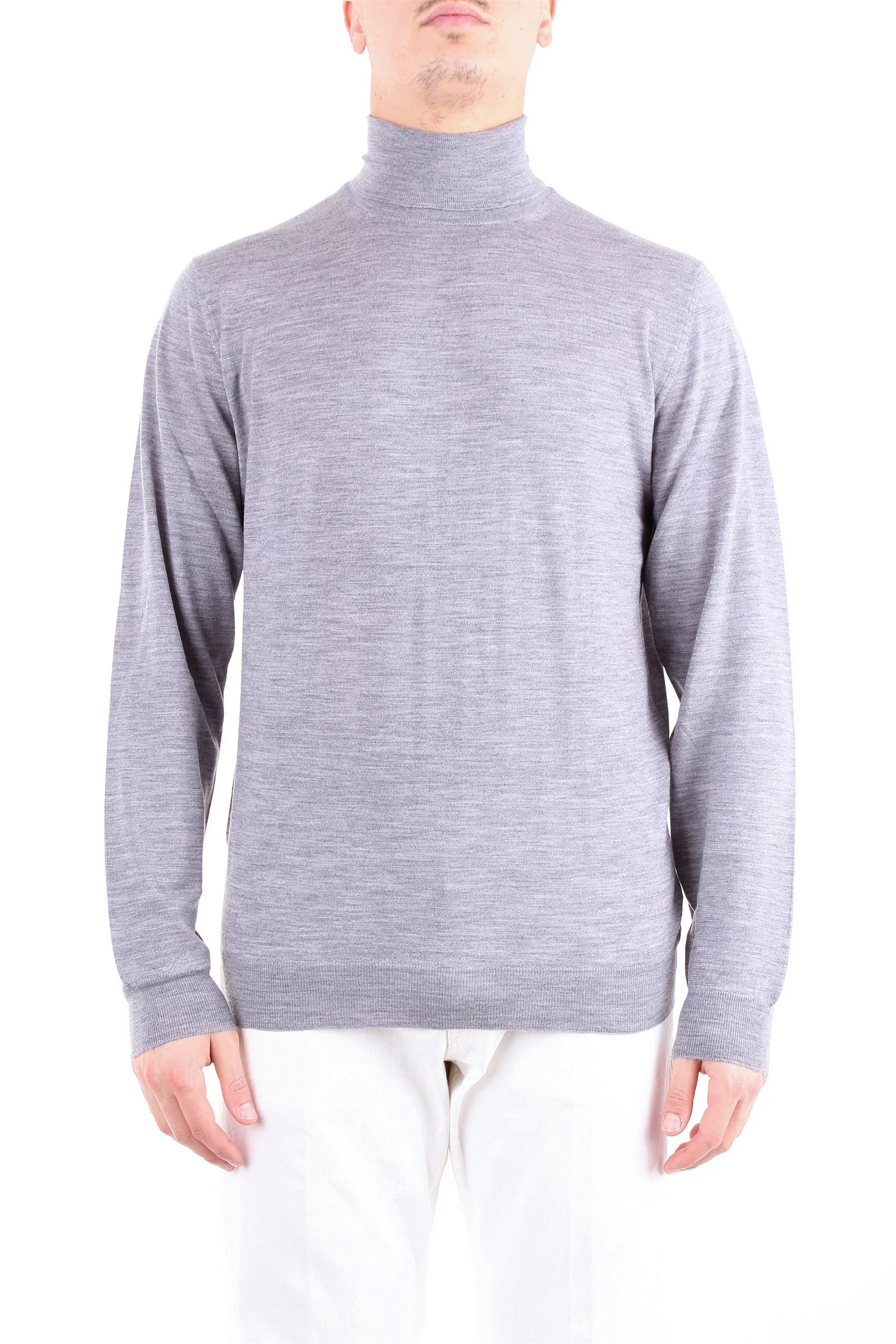 FEDELI Sweatshirt Herren grau 100% Wolle günstig online kaufen