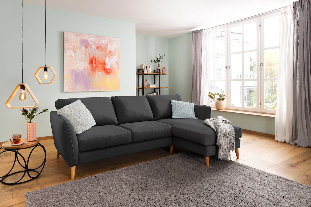 Home affaire Ecksofa "MARSEILLE (242/152cm),L-Form, Rec. rechts/links" günstig online kaufen