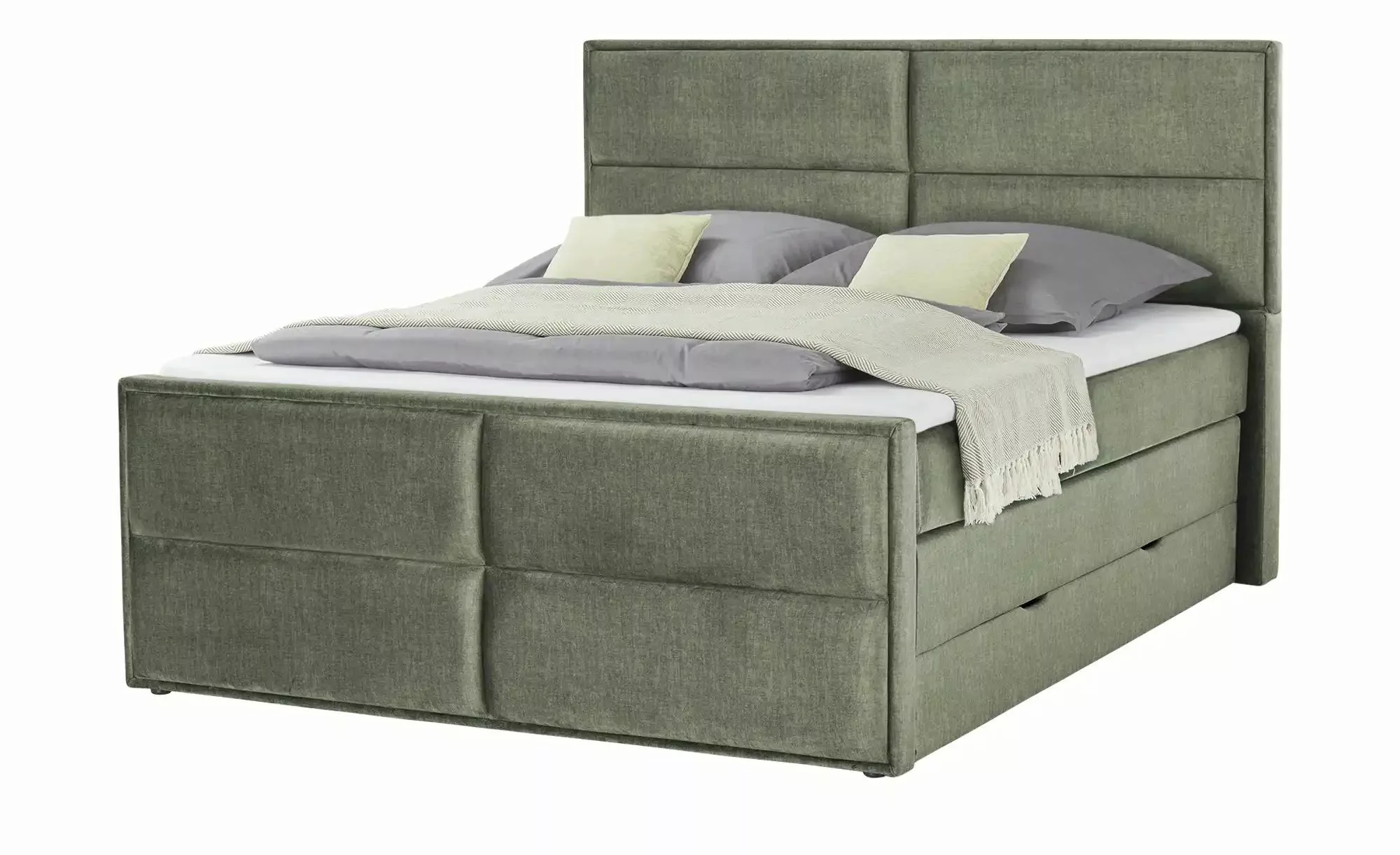 uno Boxspringbett mit Stauraum  Croco ¦ grau ¦ Maße (cm): B: 197 H: 136 Bet günstig online kaufen