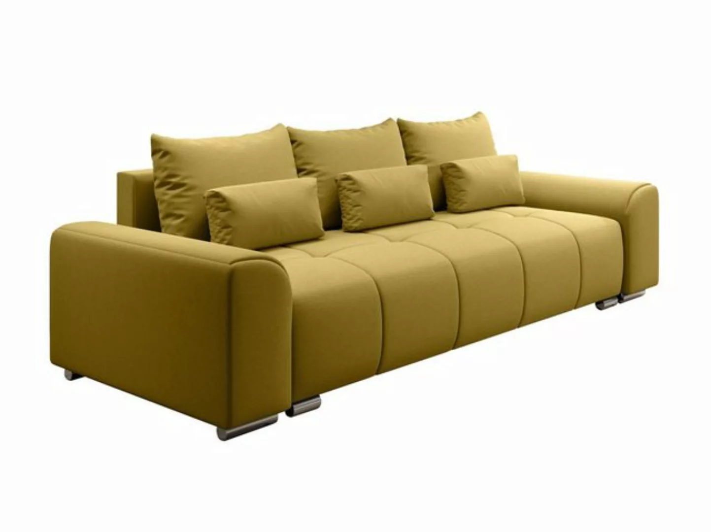 Furnix Schlafsofa LORETA 3-Sitzer Sofa mit Schlaffunktion und Bettkasten Co günstig online kaufen