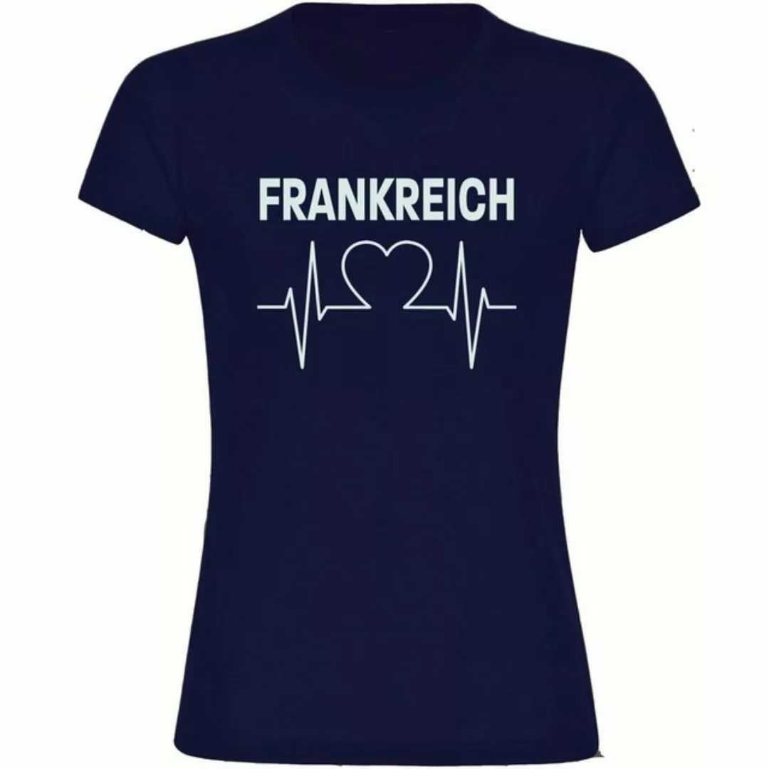 multifanshop T-Shirt Damen Frankreich - Herzschlag - Frauen günstig online kaufen