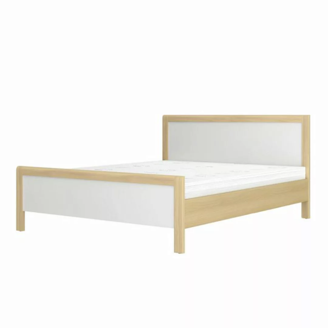 Xlmoebel Bett Hochwertiges Holzgestell Weißes Doppelbett für ein modernes ( günstig online kaufen