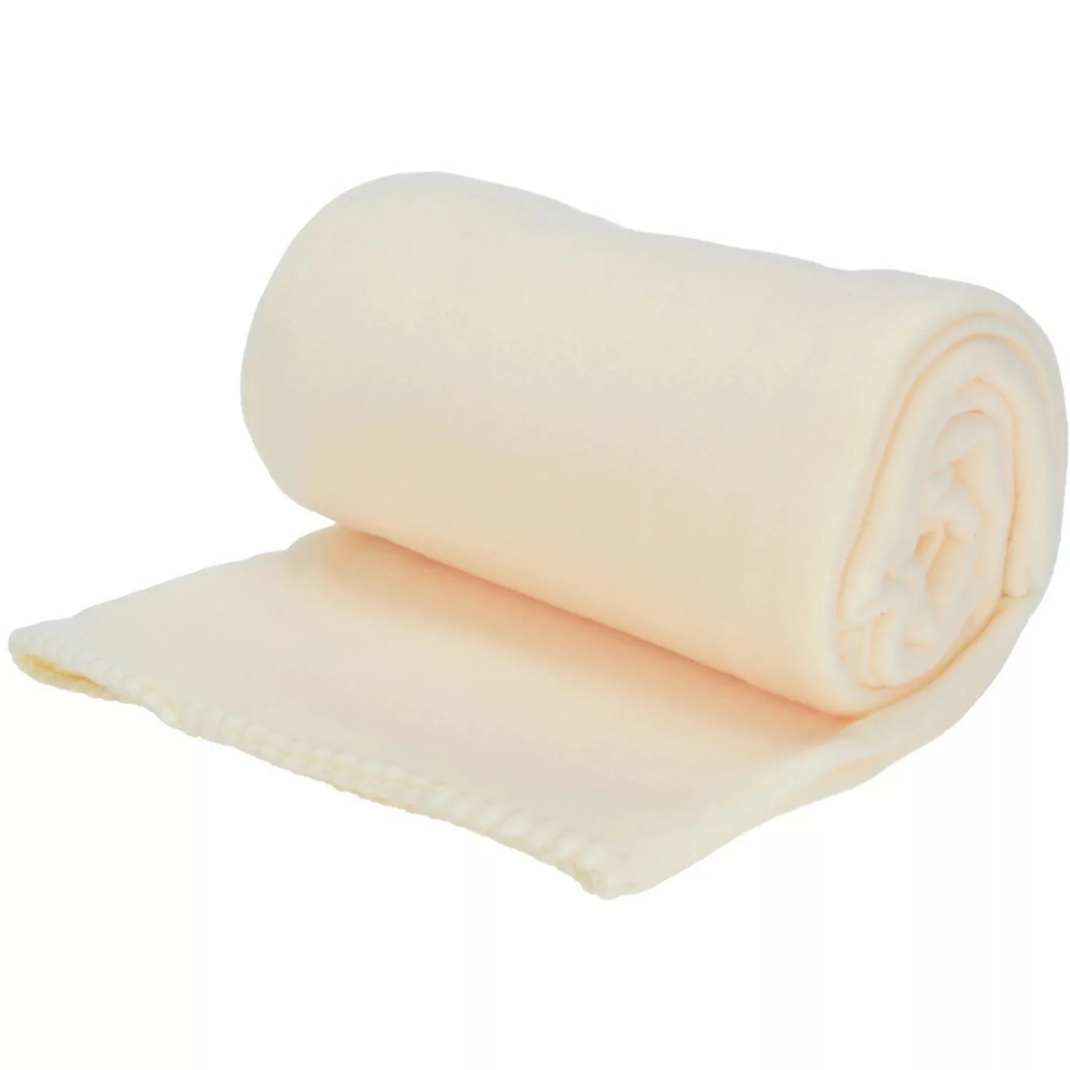 Fleece-Decke 125 cm x 150 cm Weiß günstig online kaufen