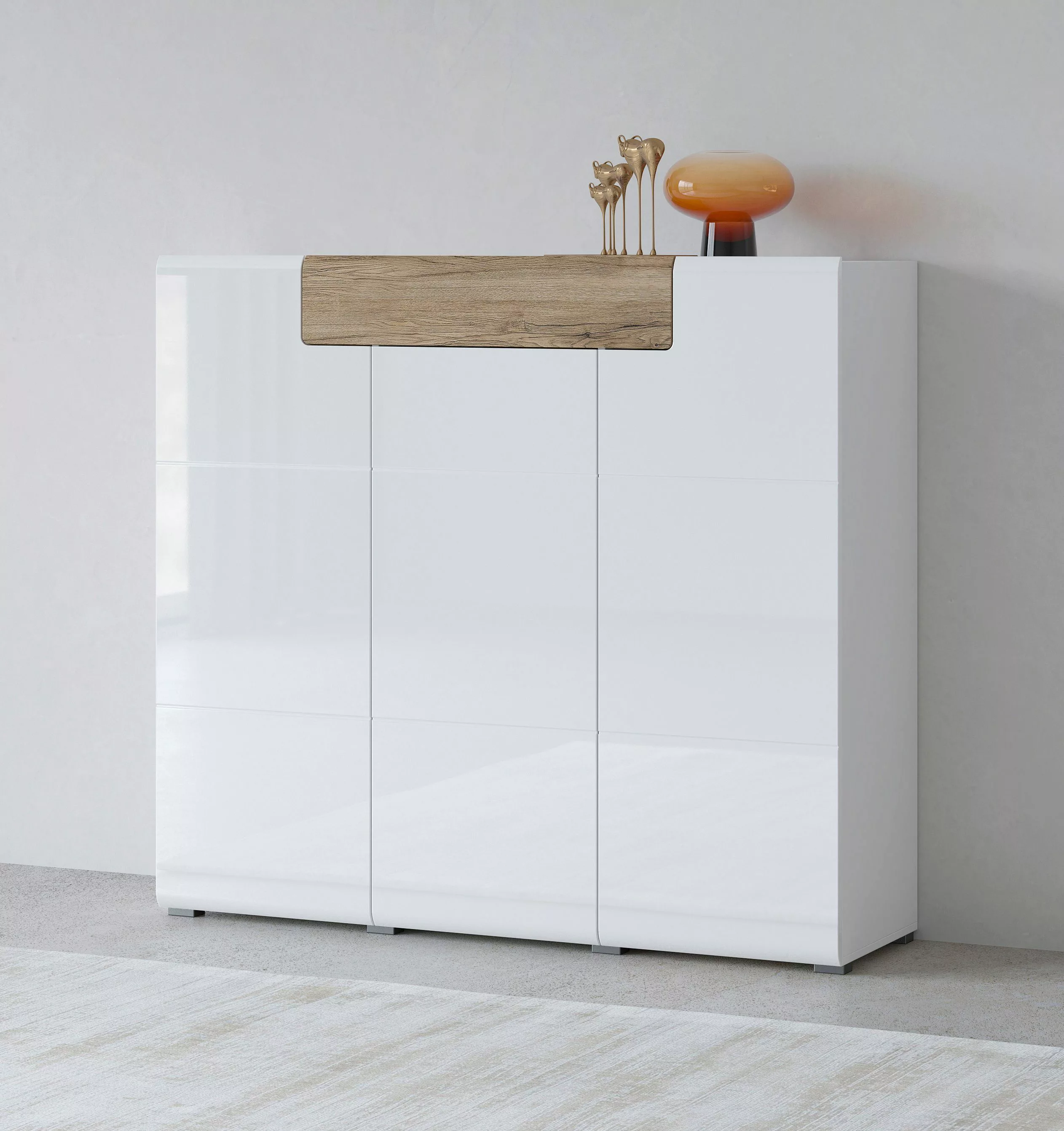 INOSIGN Highboard "Toledo,Breite 147,5 cm,trendige Hochkommode mit 3 Türen günstig online kaufen