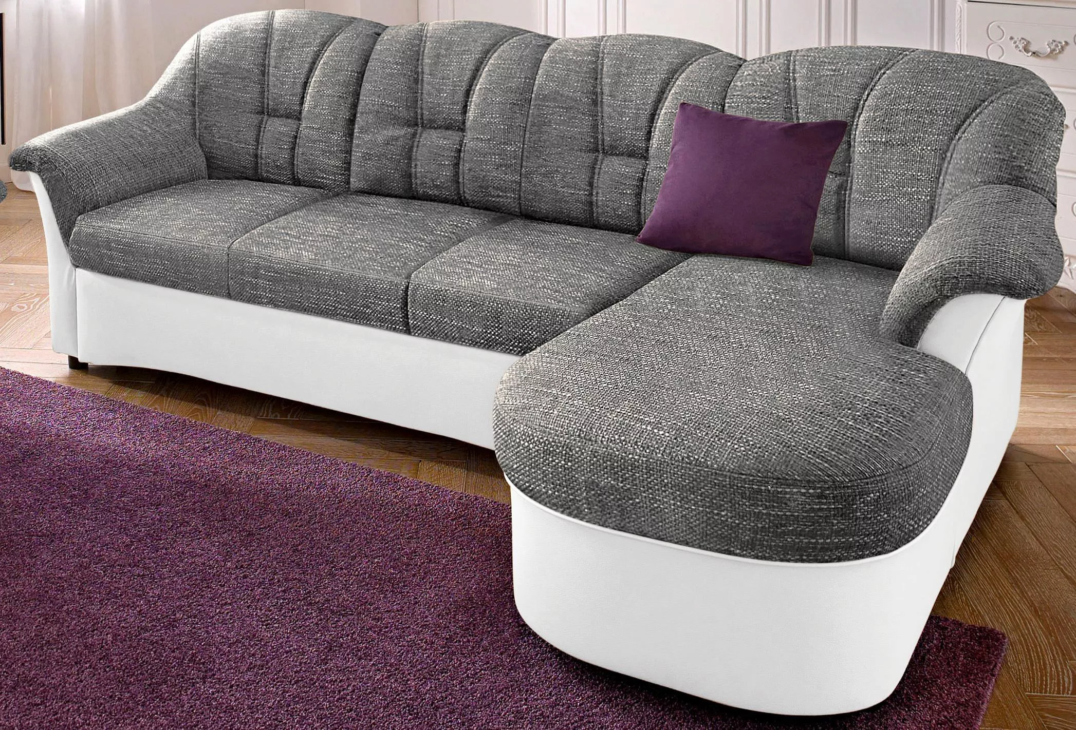 DOMO collection Ecksofa Flores Schlafsofa, B/T/H: 233/142/86 cm, L-Form, wa günstig online kaufen