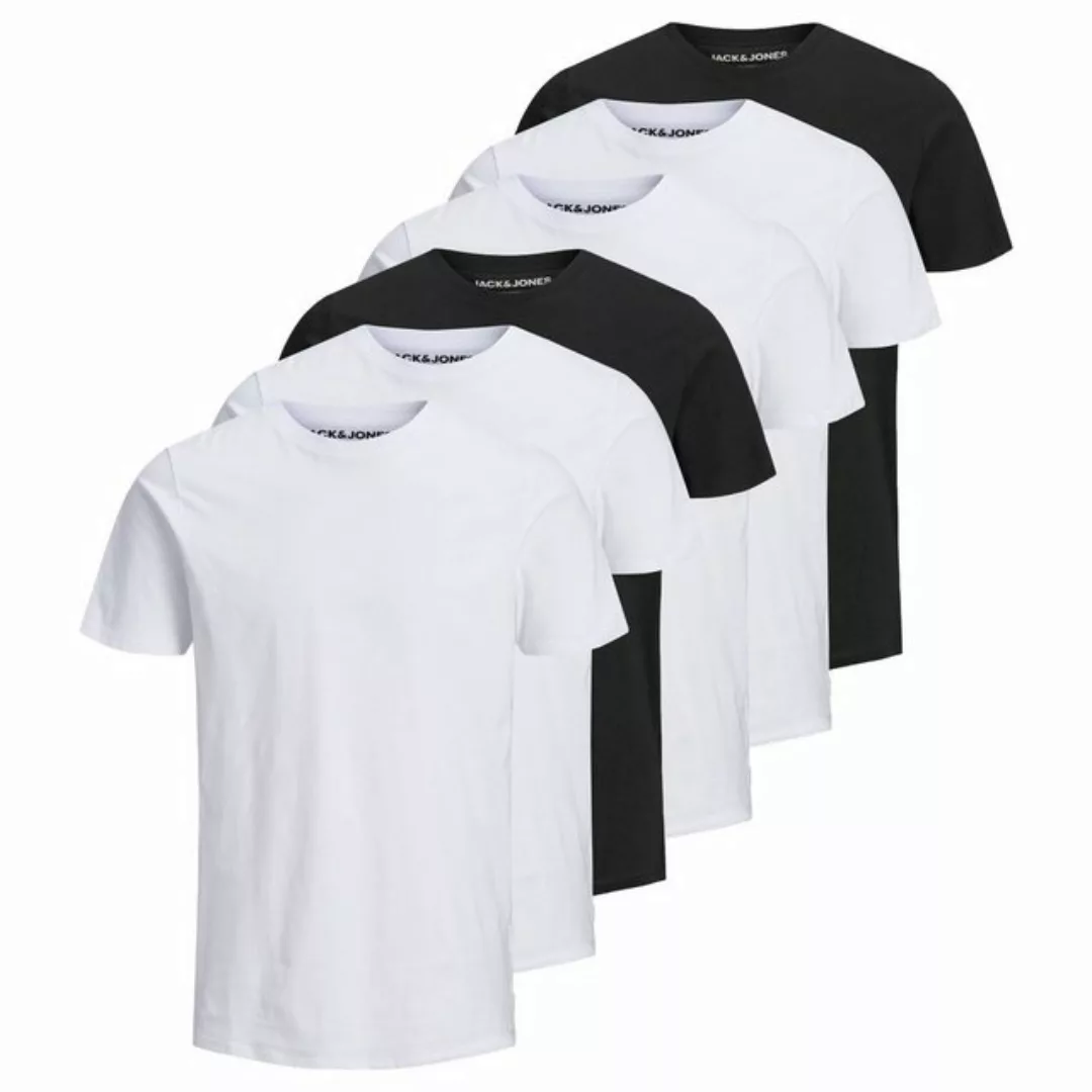 Jack & Jones T-Shirt Herren T-Shirt, 6er Pack - JJEORGANIC BASIC TEE günstig online kaufen