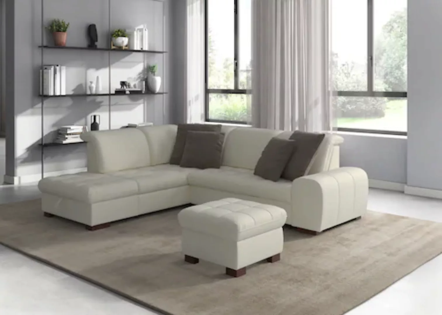 sit&more Ecksofa »Luxor L-Form«, wahlweise mit Bettfunktion, Stauraum und K günstig online kaufen