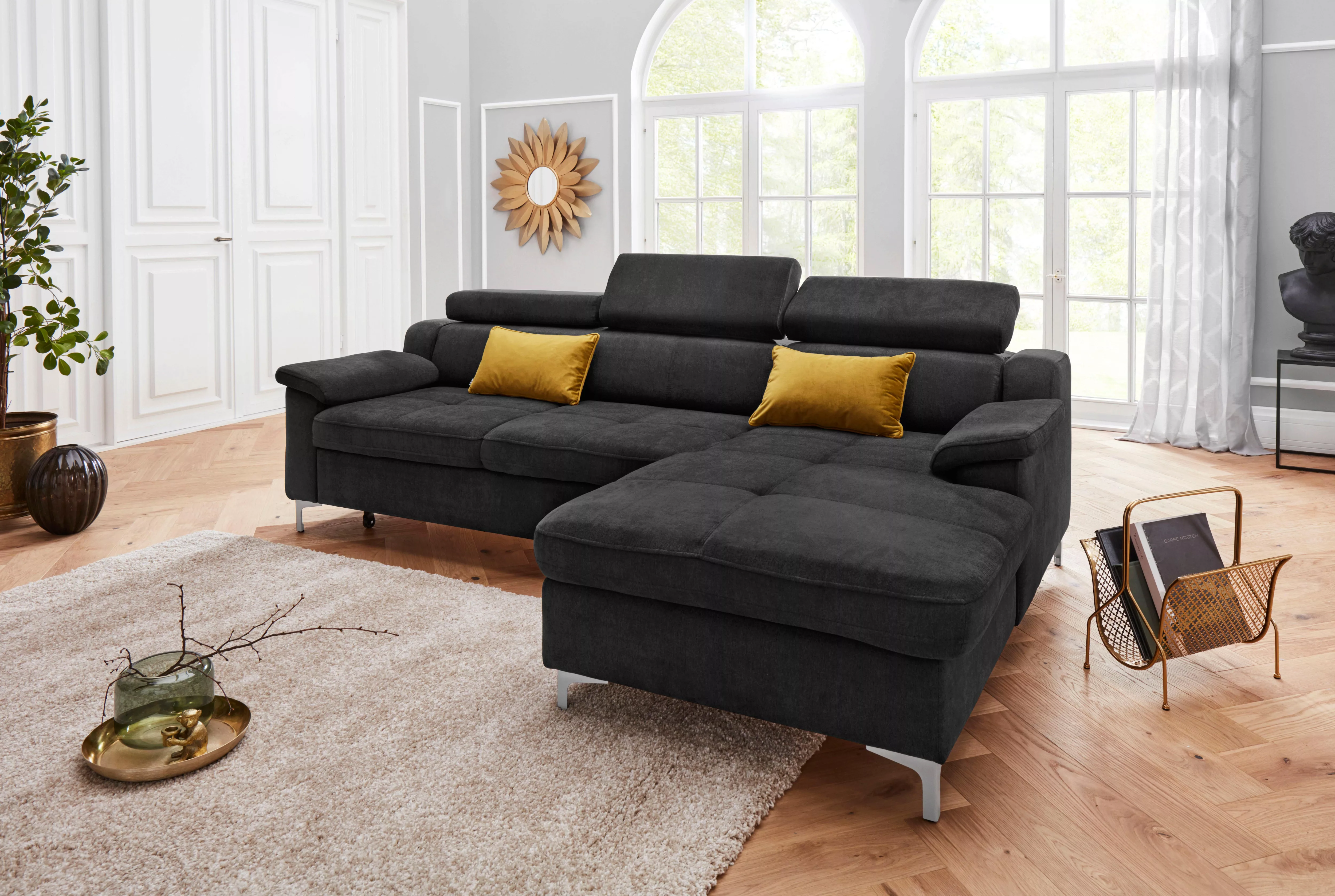 exxpo - sofa fashion Ecksofa "Florenz, L-Form", wahlweise mit Bettfunktion günstig online kaufen