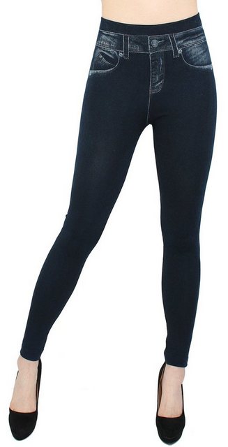 dy_mode Thermoleggings Thermo Leggings Damen Jeggings Gefüttert Jeans-Optik günstig online kaufen